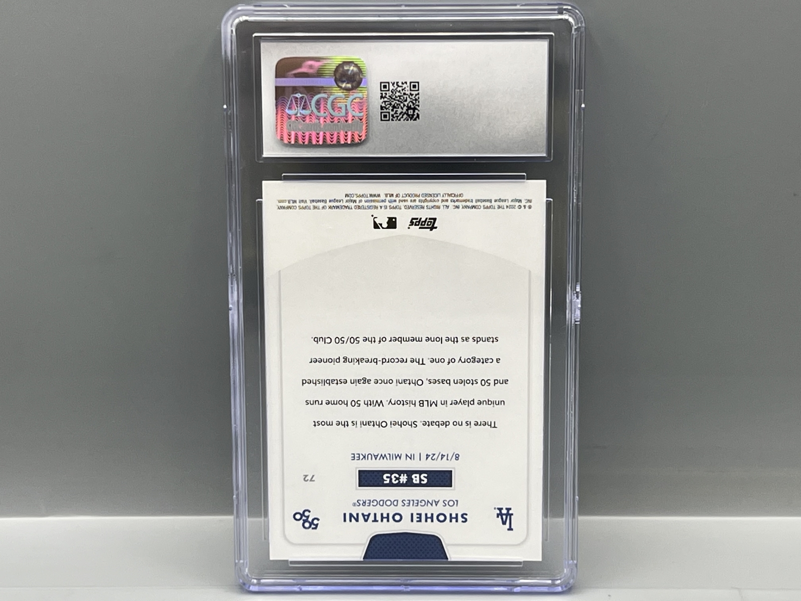 2024 Topps 50/50 Shohei Ohtani #72 CGC Mint 9
