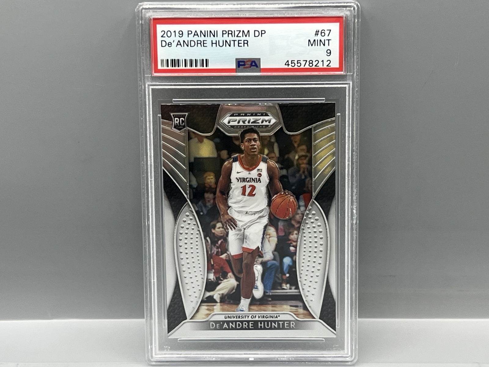 2019 Panini Prizm Draft Picks De'Andre Hunter RC #67 PSA Mint 9