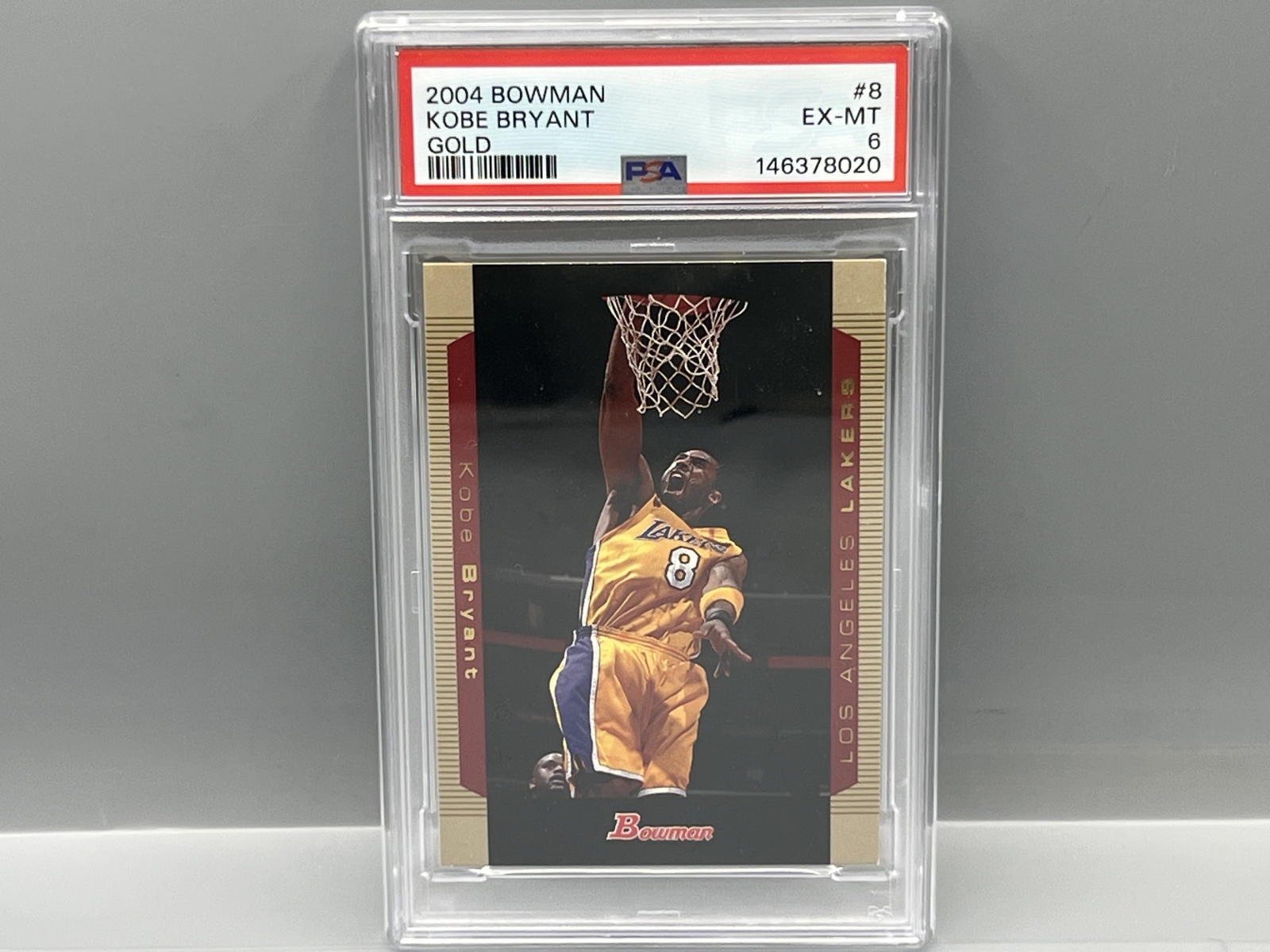 2004 Bowman Kobe Bryant Gold #8 PSA EX-MT 6