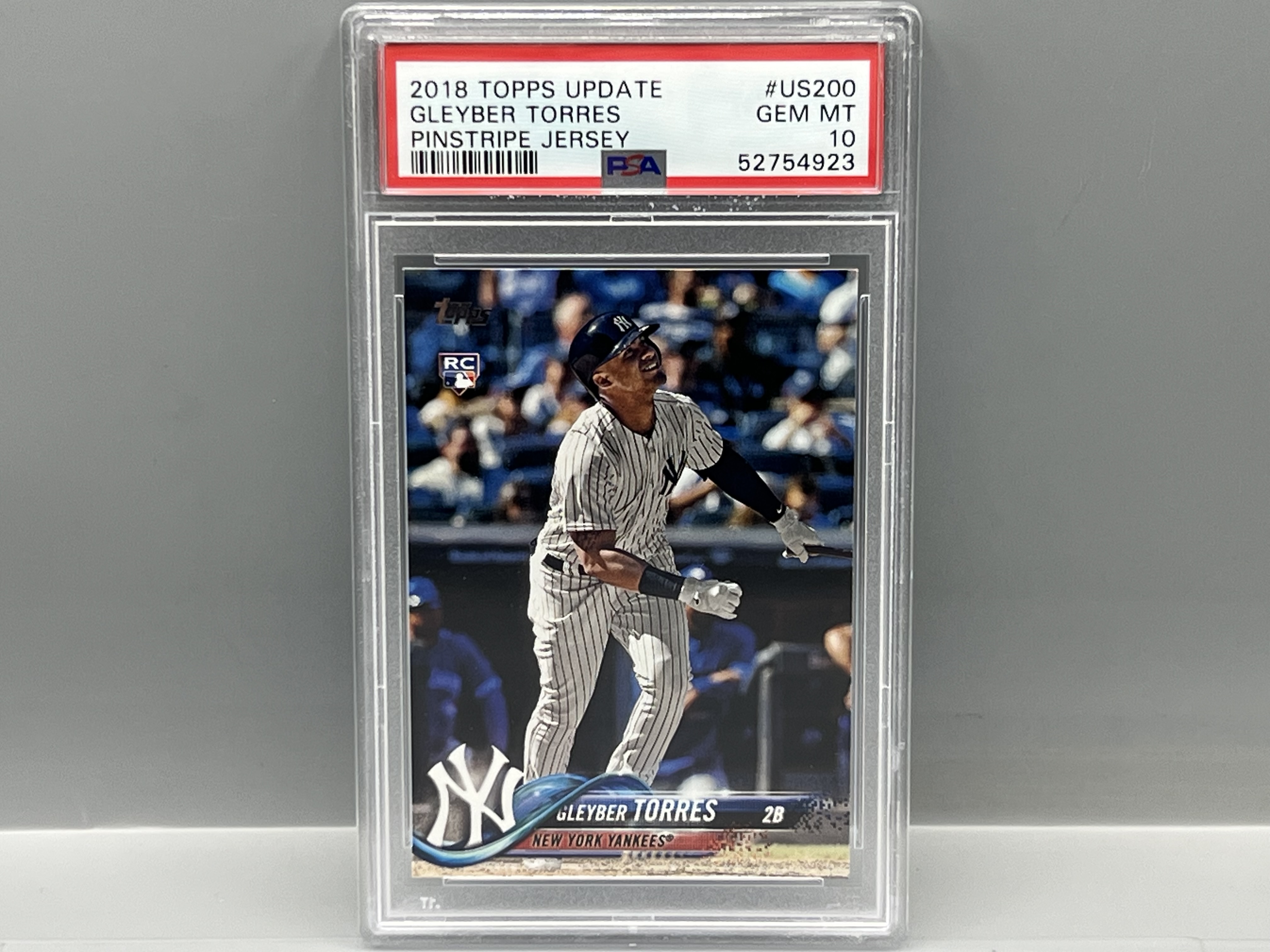 2018 Topps Update Gleyber Torres Pinstripe Jersey #US200 PSA Gem Mint 10