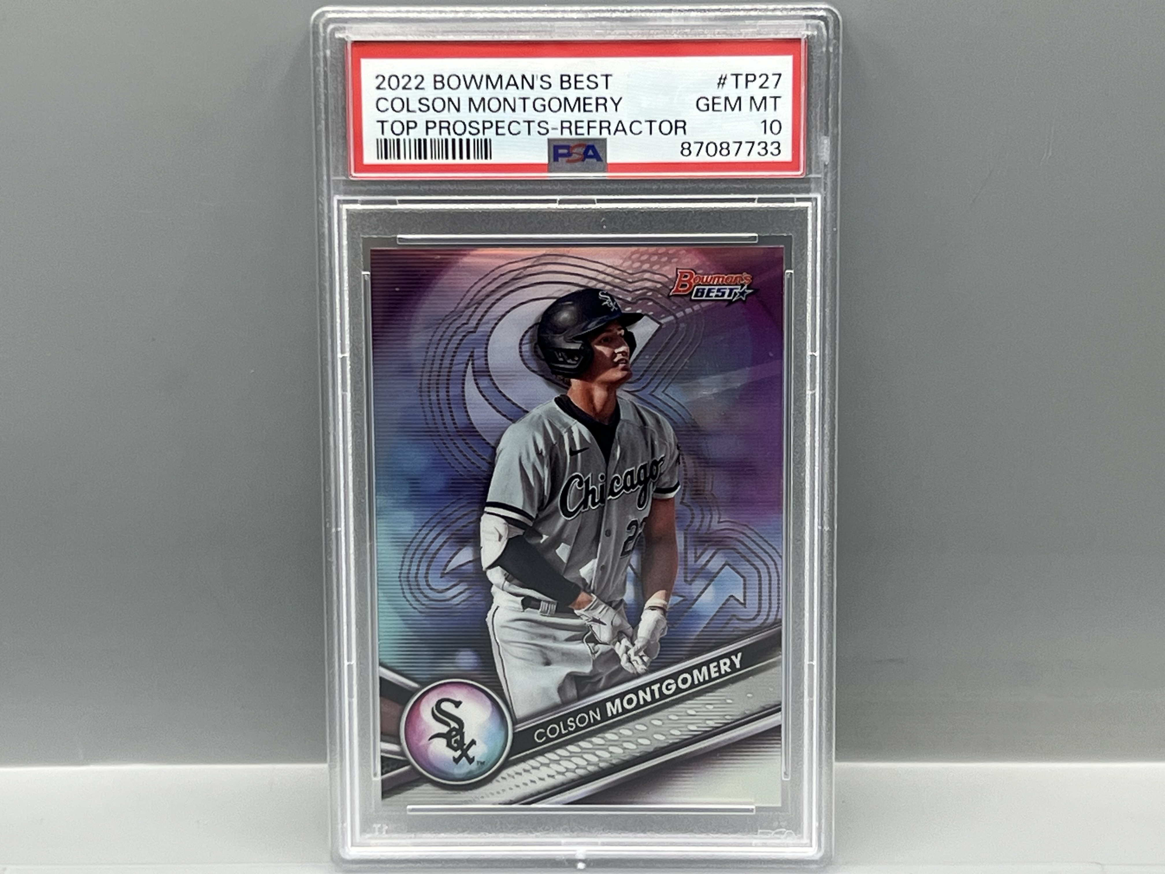 2022 Bowman's Best Colson Montgomery Top Prospects Refractor #TP27 PSA Gem Mint 10