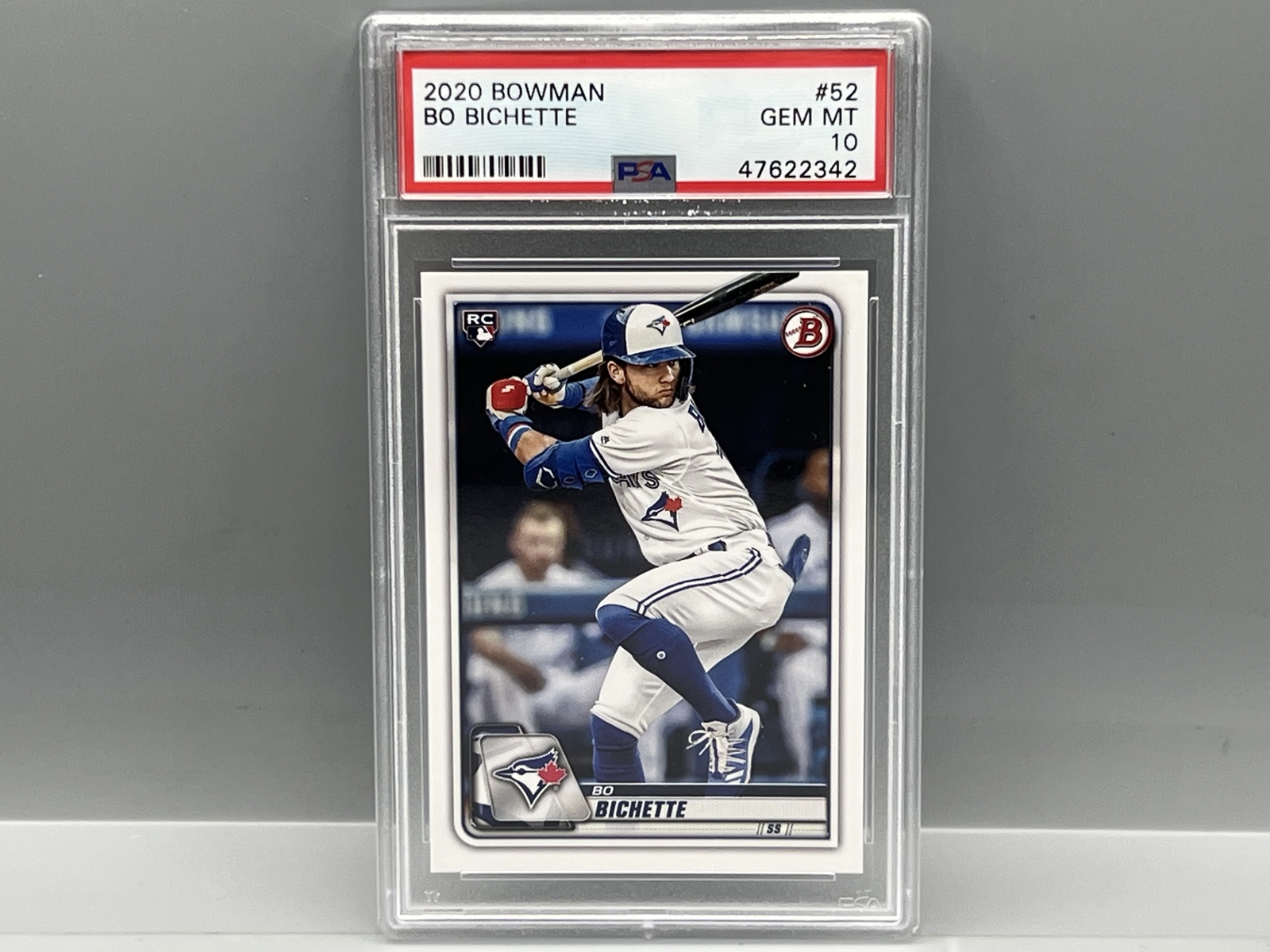 2020 Bowman Bo Bichette RC #52 PSA Gem Mint 10