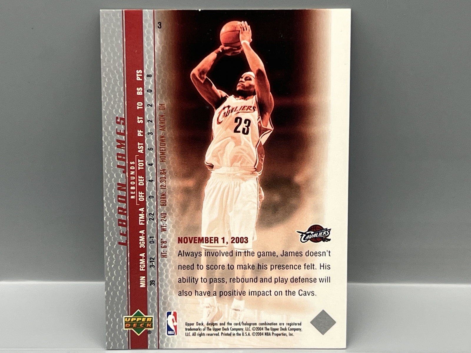 2003-04 Upper Deck LeBron James Phenomenal Beginning #3 - RC from Box Set
