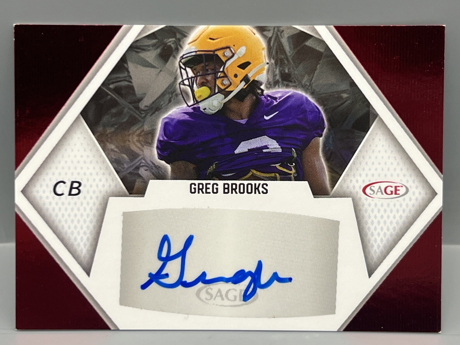 2023 Sage Greg Books Red RC Auto #A-GB