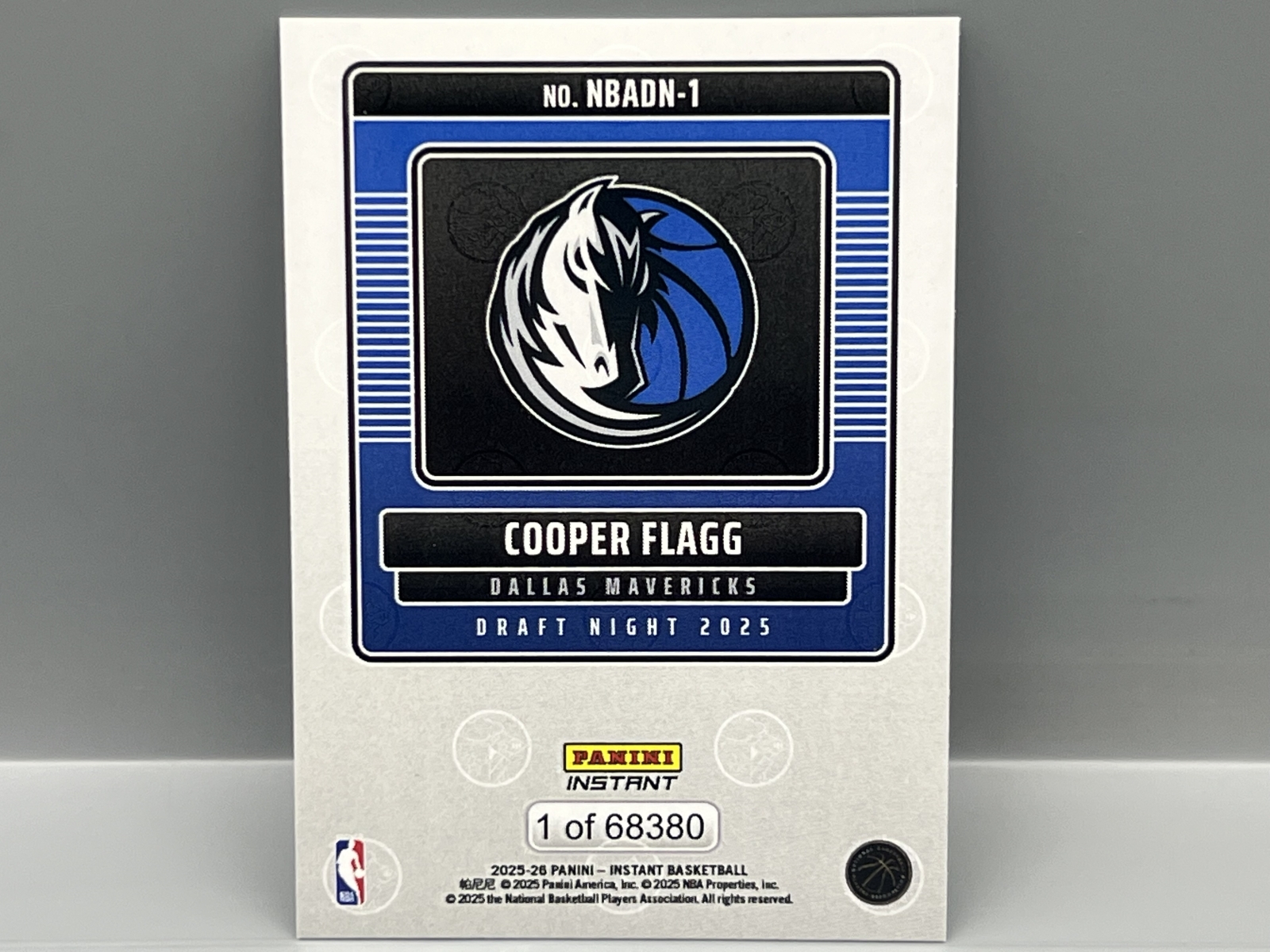 2025-26 Panini Instant Cooper Flagg RC #/68,380