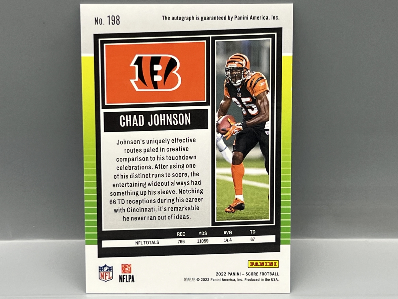 2022 Panini Score Chad Johnson Auto #198 - Ochocinco