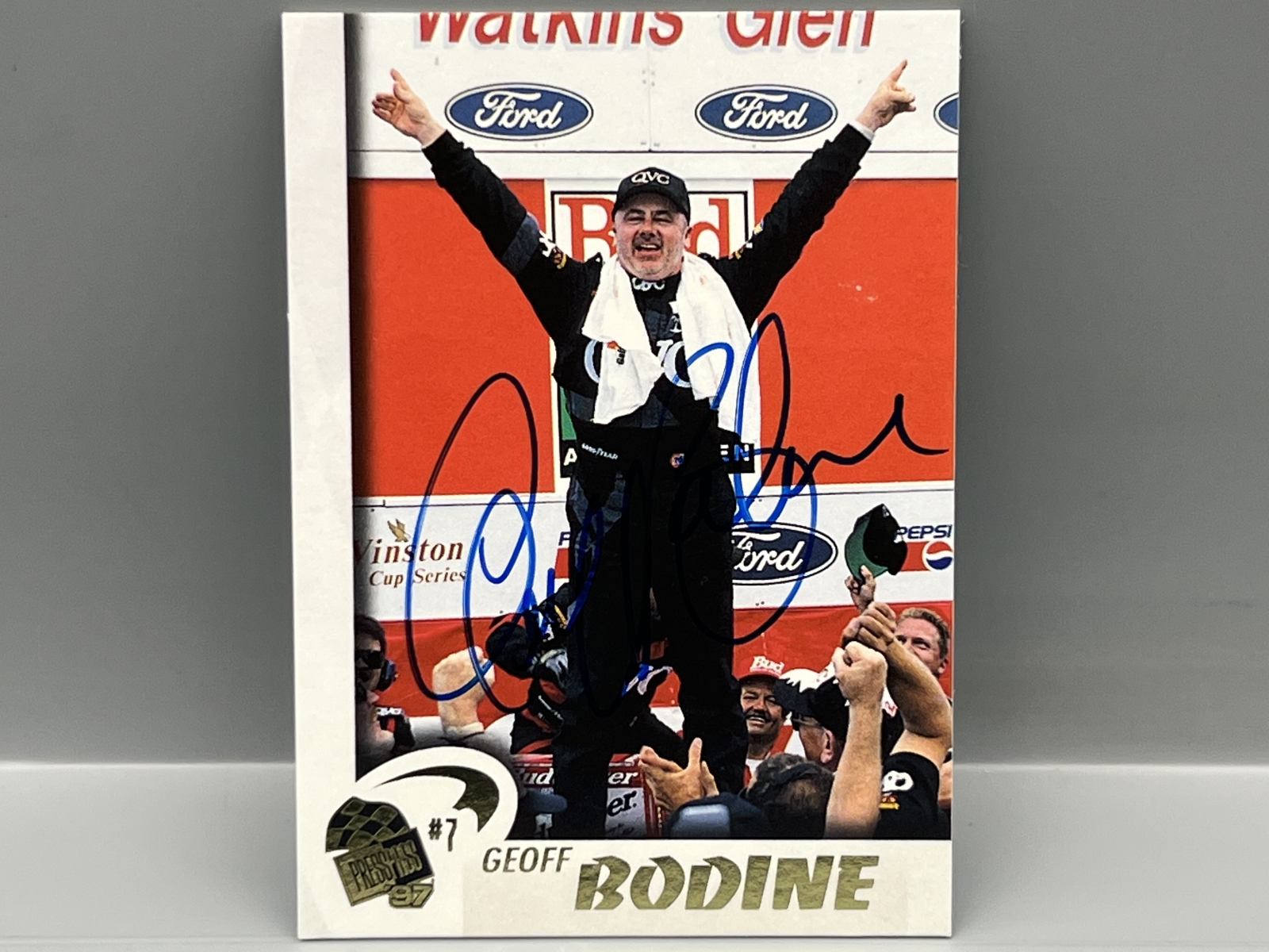 1997 Press Pass Racing Geoff Bodine Pack Pulled Auto #15