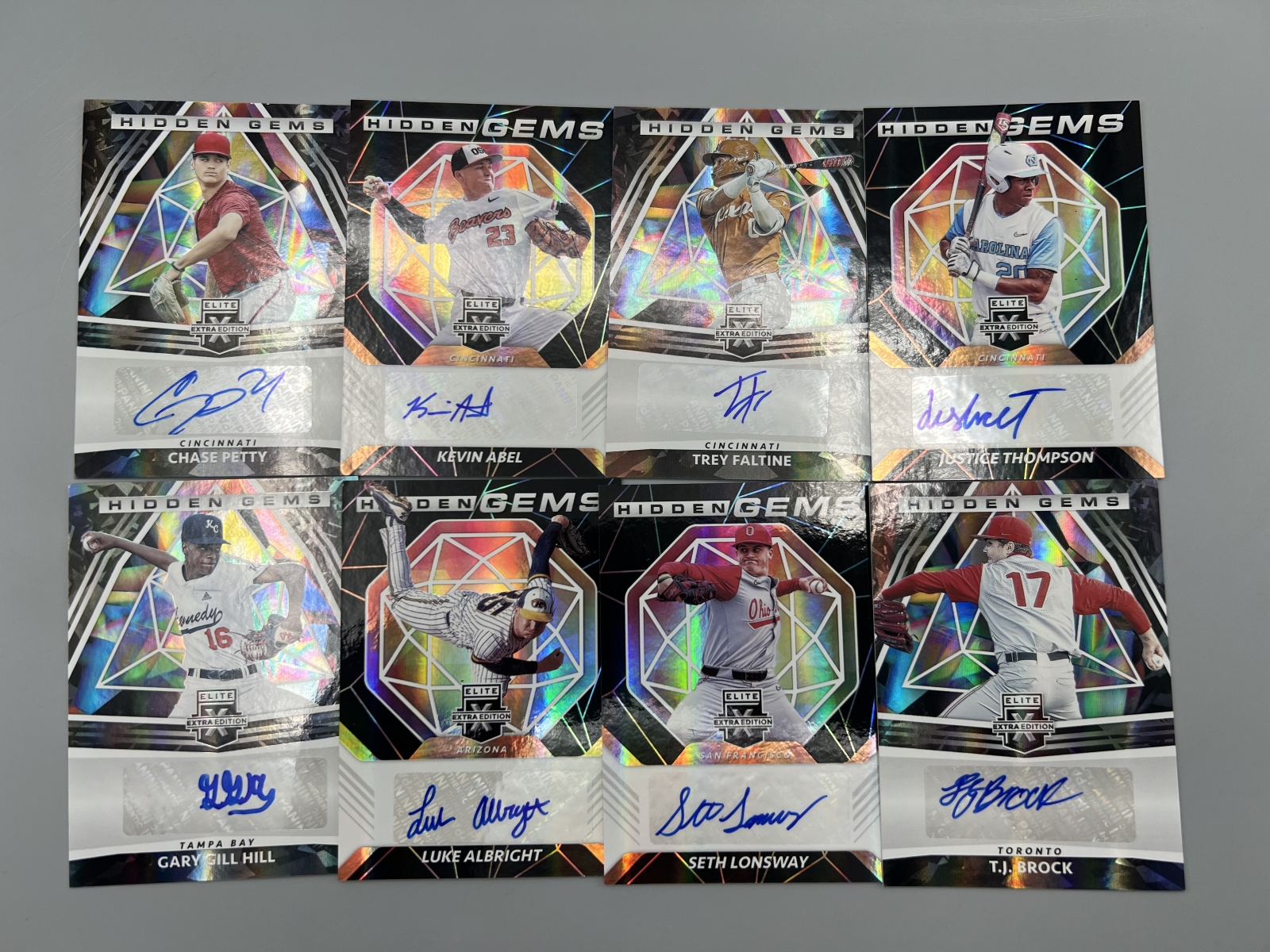 (8) Assorted Baseball Prospect/RC Pack Pulled Autos