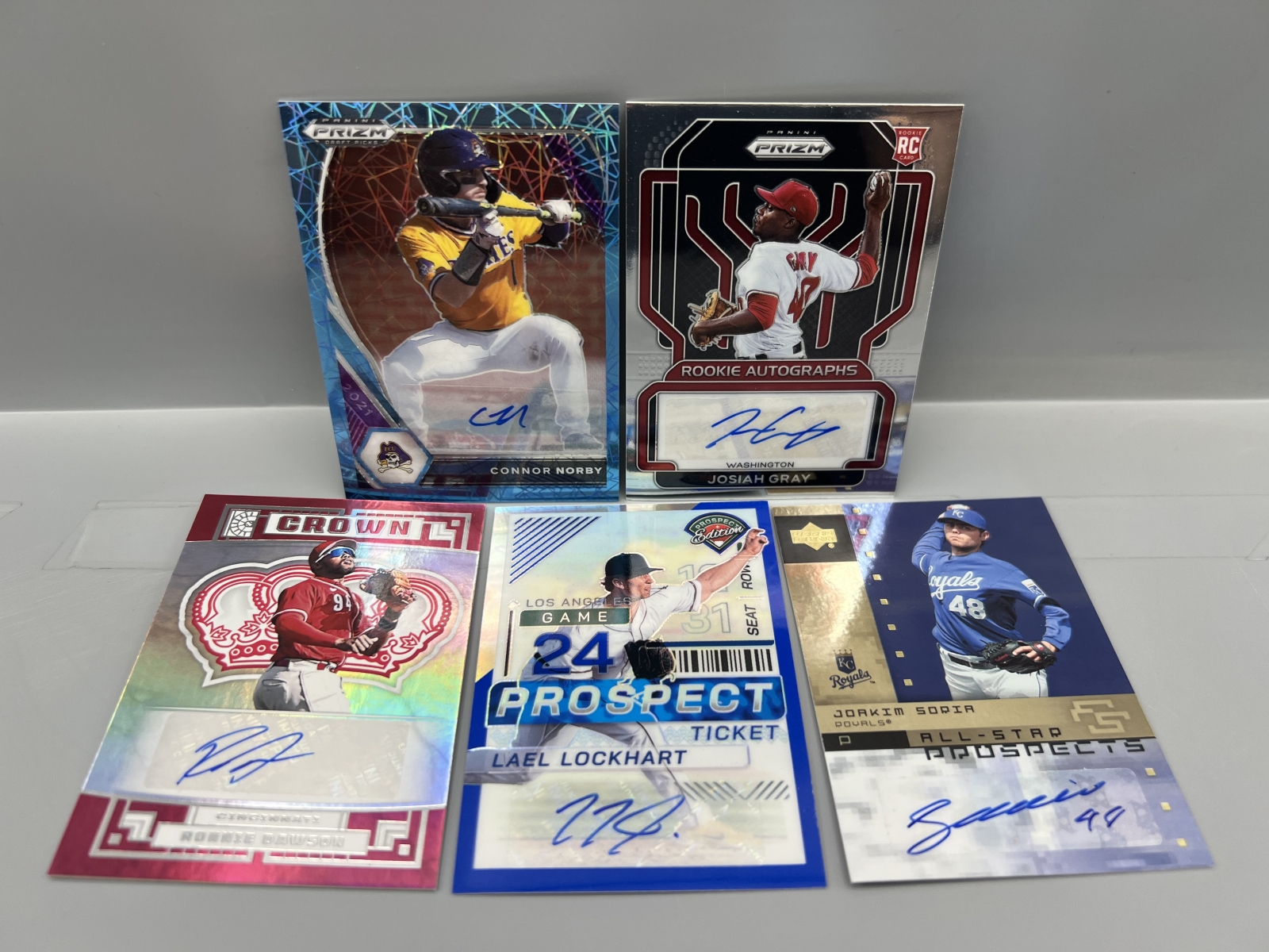(5) Assorted Baseball Pack Pulled Autos
