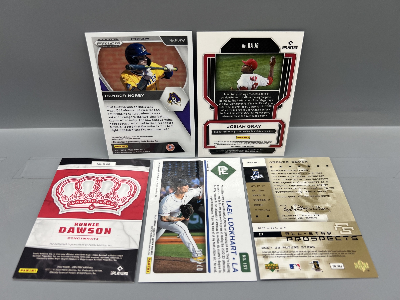 (5) Assorted Baseball Pack Pulled Autos