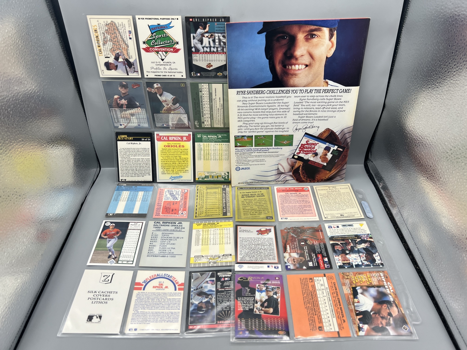 Assorted Cal Ripken Jr. Baseball Memorabilia Lot W/ Cards & Magazine
