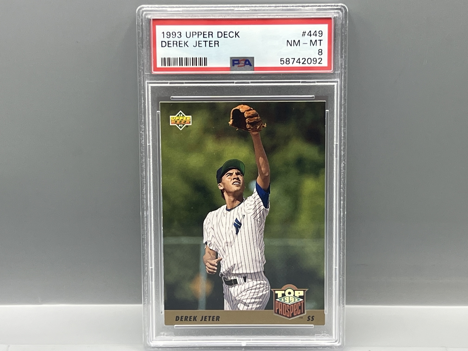 1993 Upper Deck Derek Jeter RC #449 PSA NM-MT 8