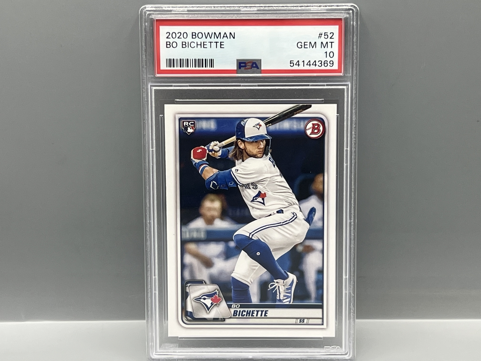 2020 Bowman Bo Bichette RC #52 PSA Gem Mint 10