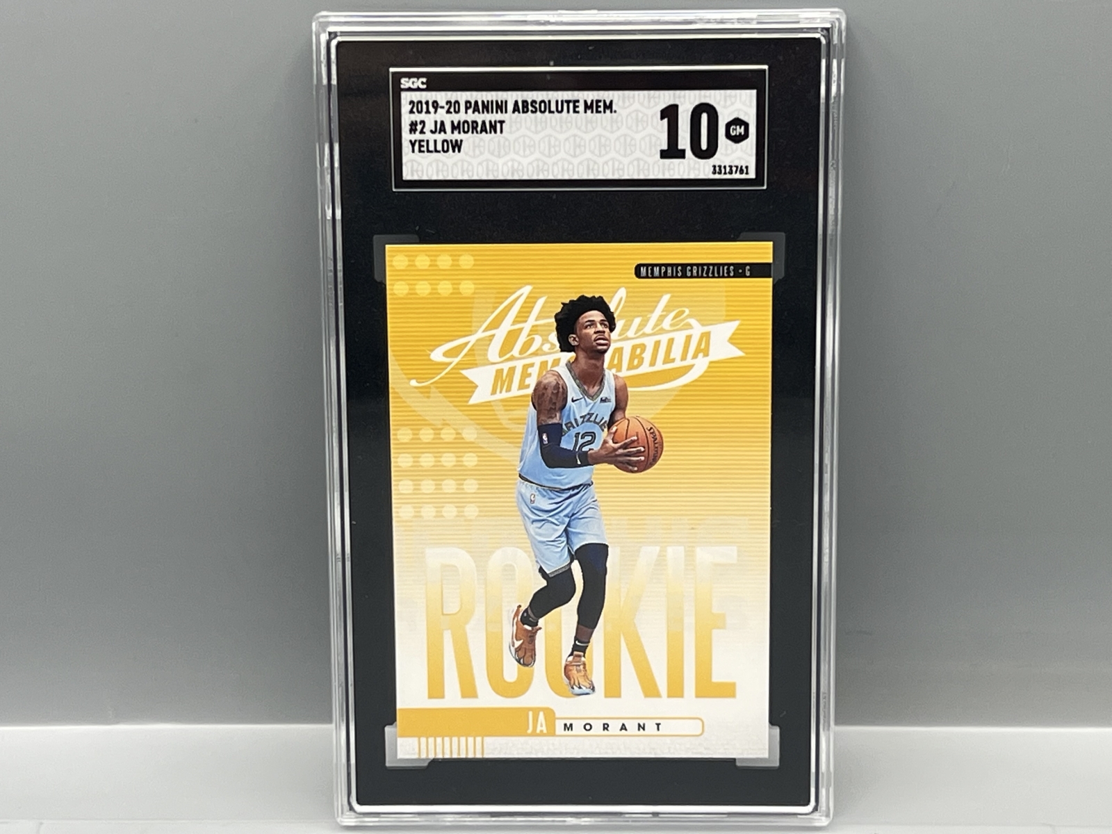 2019-20 Panini Absolute Ja Morant Yellow RC #2 SGC Gem Mint 10
