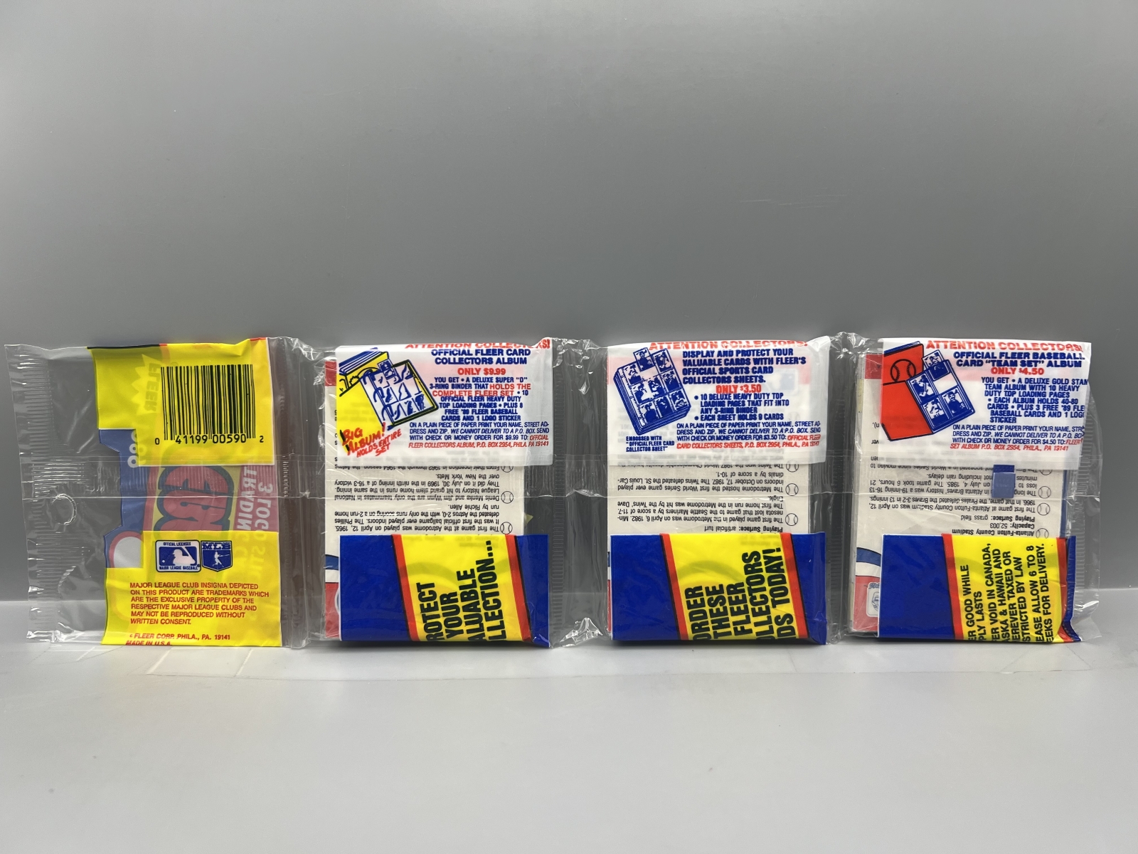 1989 Fleer Baseball Factory Sealed Rack Pack - Possible Ken Griffey Jr RC, Billy Ripkens