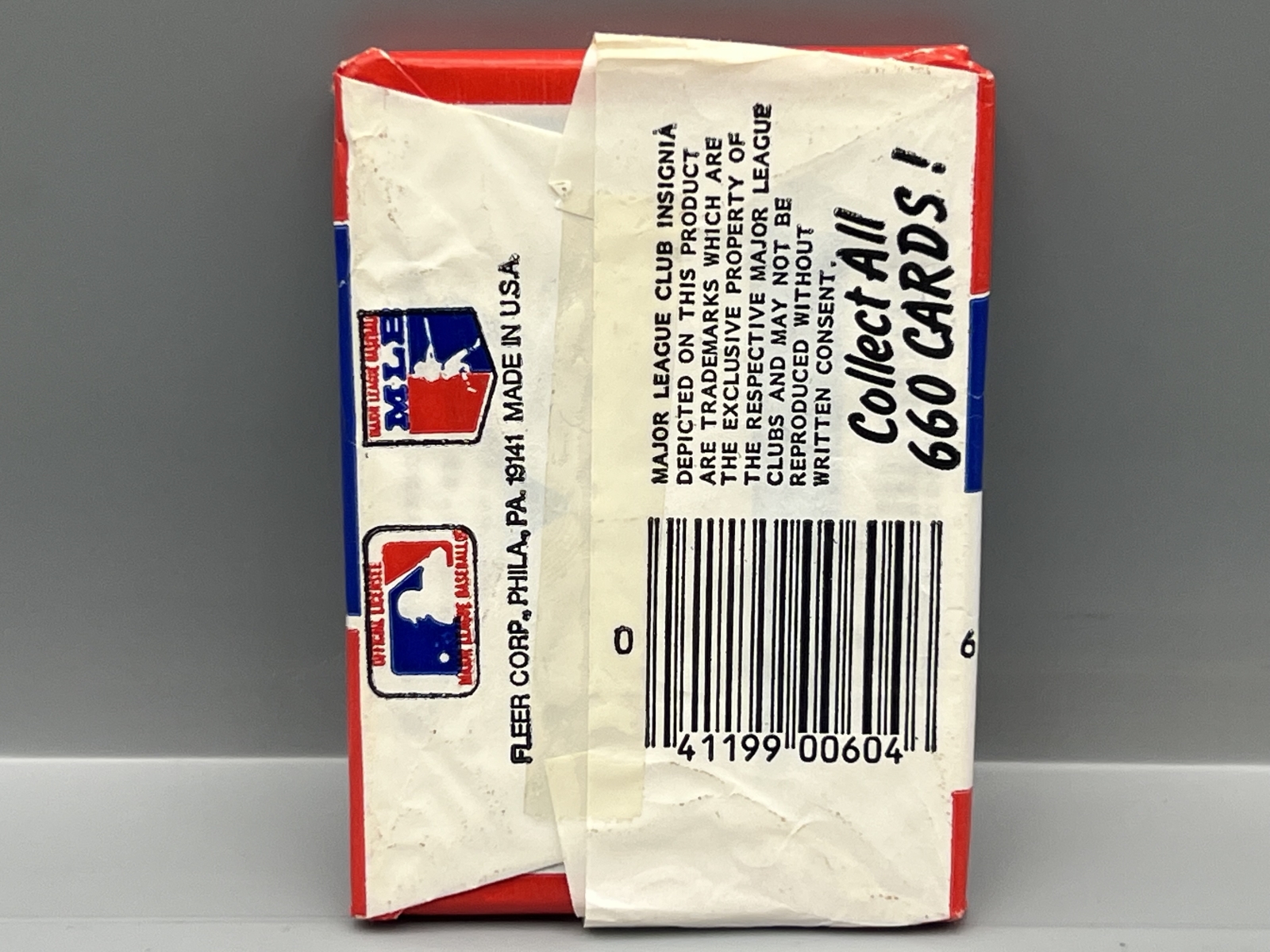 1984 Fleer Baseball Wax Pack - Appears Taped On Back Seal - Unknown If Still Sealed Or Opened