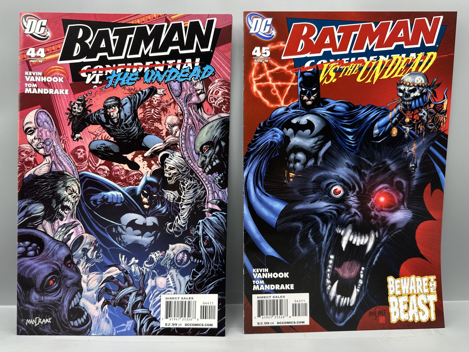 2010 DC Comics Batman Confidential #44-47 - Complete 4-part Vs. The Undead story arc - Tom Mandrake art