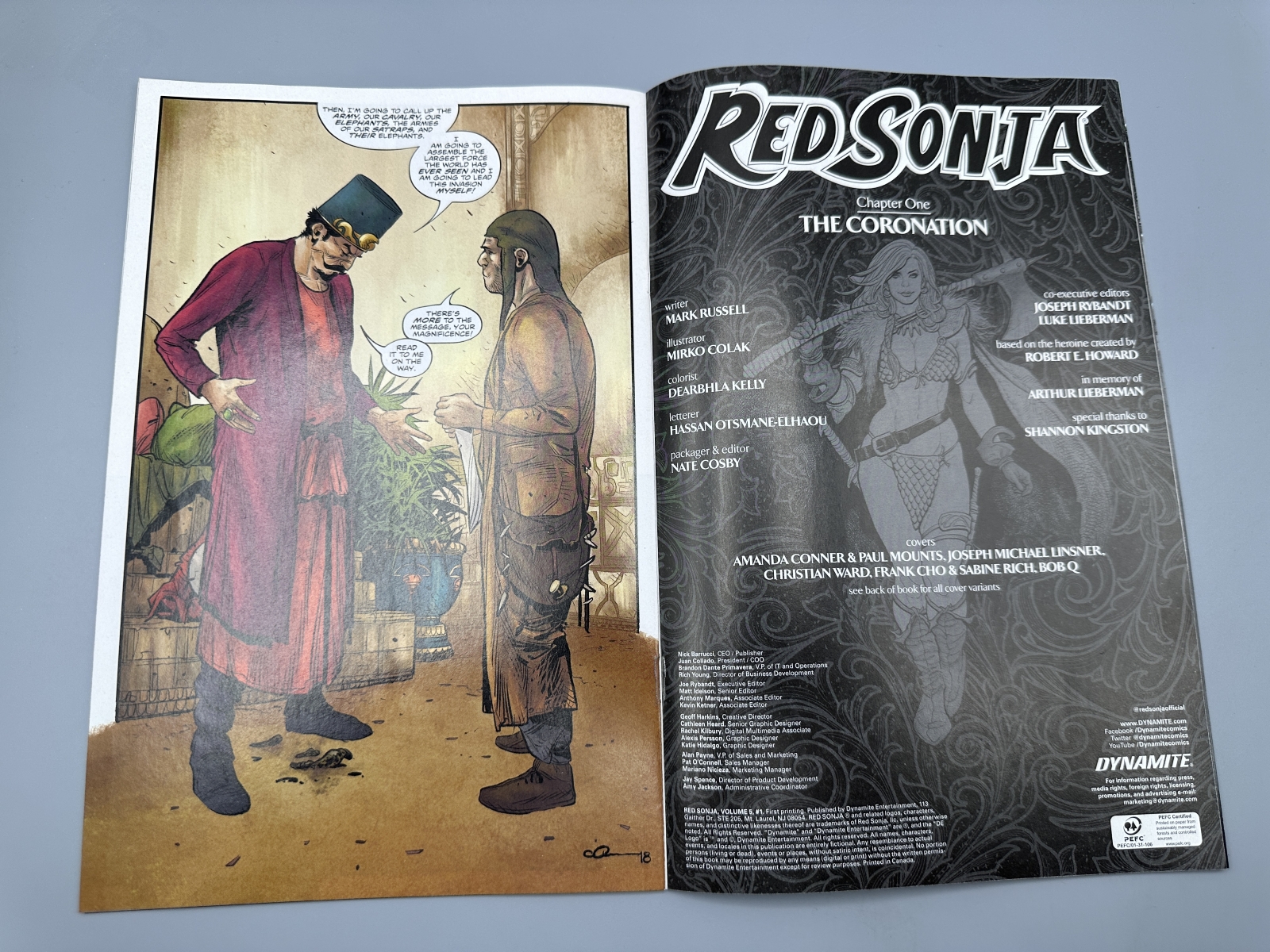 Dynamite Entertainment Red Sonja #1 (2019) - Dan Panosian Essential Sequential Urban Barbarian Exclusive Virgin Variant - Volume 5 Launch