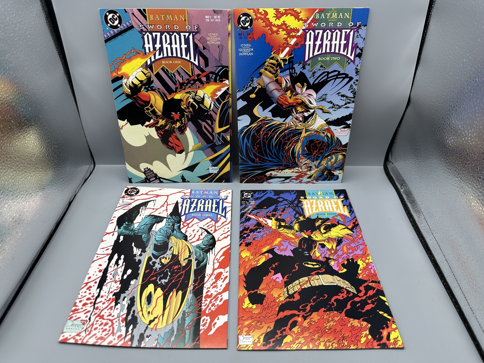 DC Comics Batman: Sword of Azrael #1-4 (1992-1993) - Complete limited series - 1st appearance of Azrael (Jean-Paul Valley) - Joe Quesada art