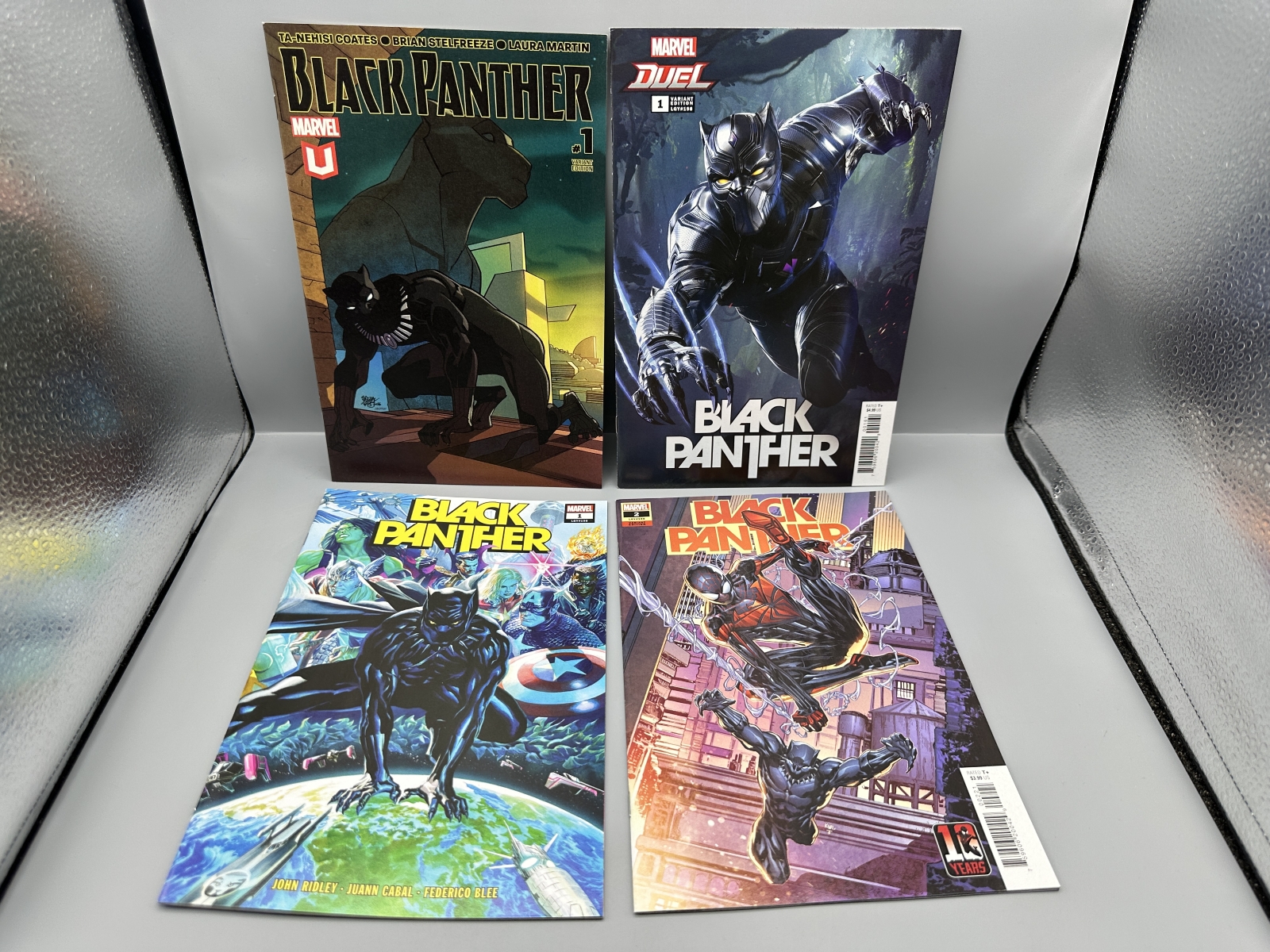 Marvel Comics Black Panther #1, #1, #1 & #2 (2016-2022) - Marvel Unlimited and Marvel Duel Variant Covers