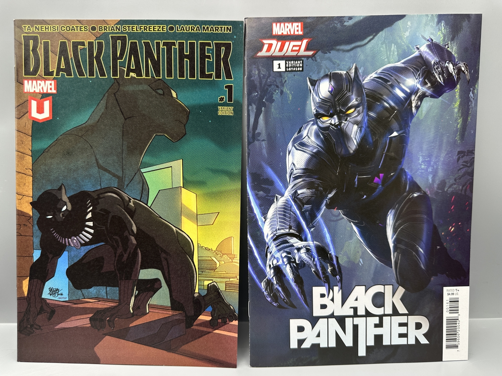 Marvel Comics Black Panther #1, #1, #1 & #2 (2016-2022) - Marvel Unlimited and Marvel Duel Variant Covers