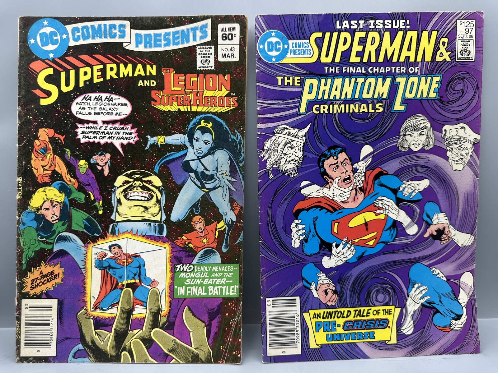 (4) 1977-1986 DC Comics Superman and Action Comics - Including Superman #390, Action Comics #471, and DC Comics Presents #43 and #97