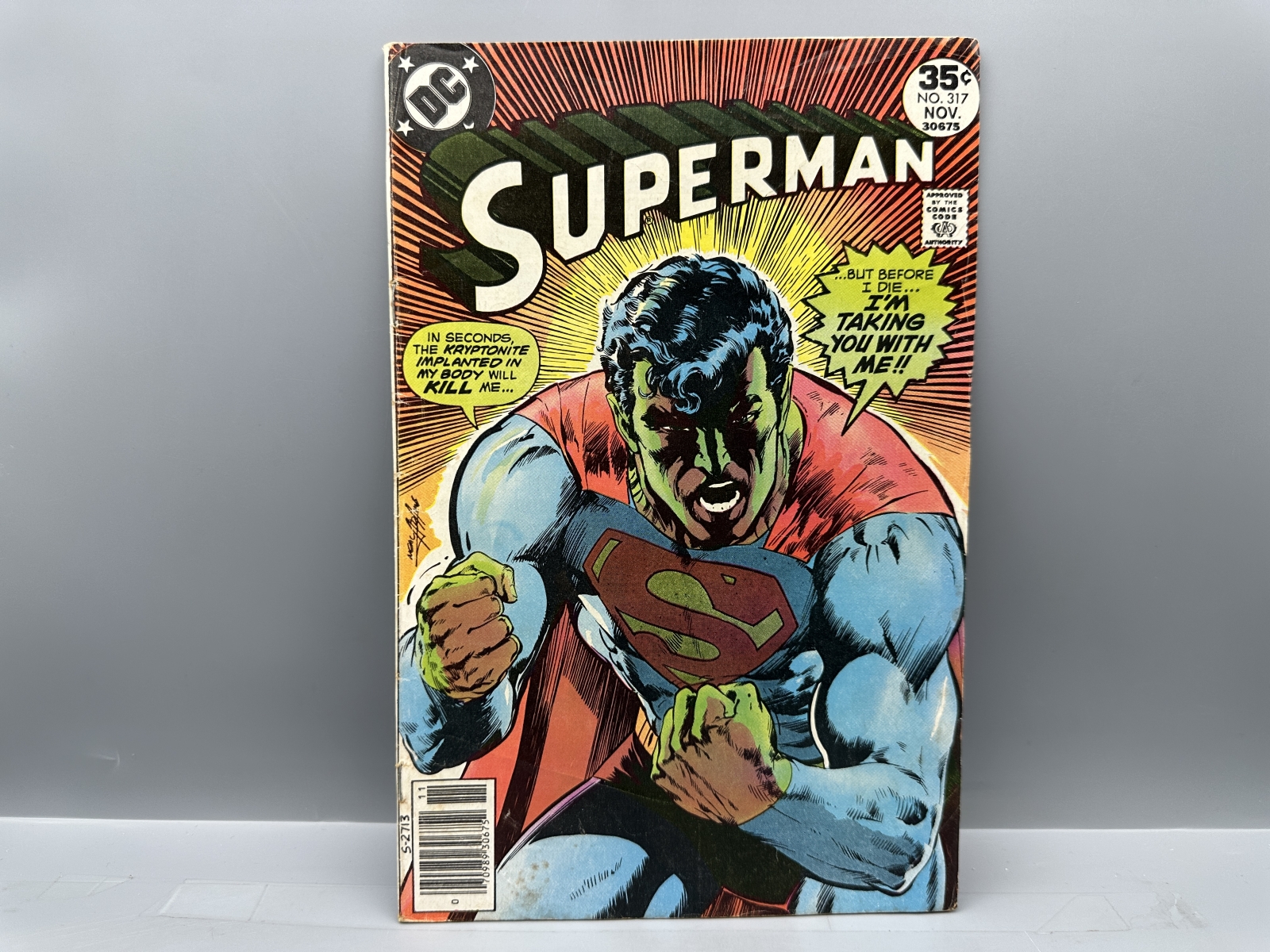 1977 DC Comics Superman #317 - Neal Adams cover - Metallo appearance
