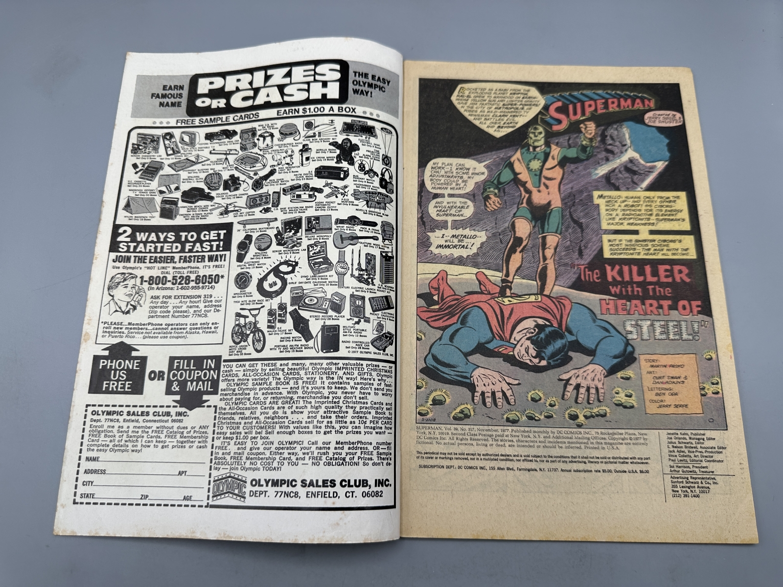 1977 DC Comics Superman #317 - Neal Adams cover - Metallo appearance