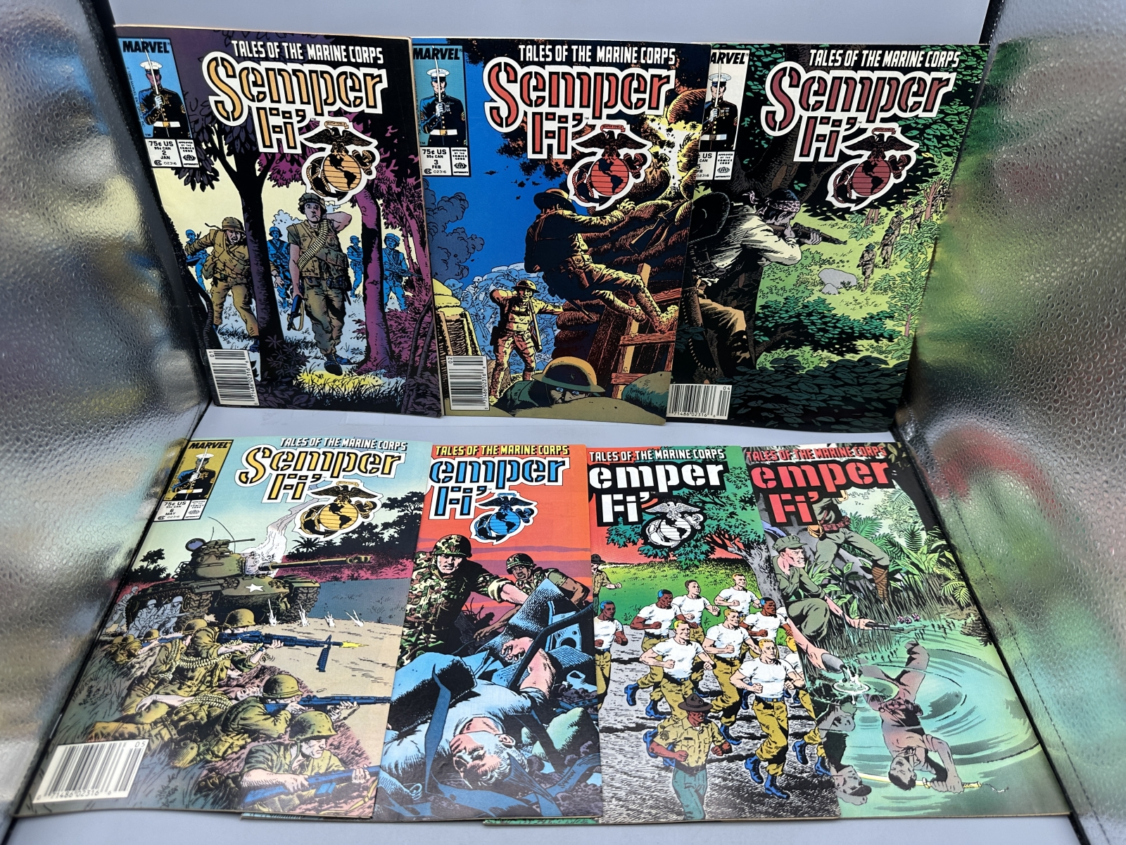 (7) 1988-1989 Marvel Comics Semper Fi' (Tales of the Marine Corps) - Marie Severin art