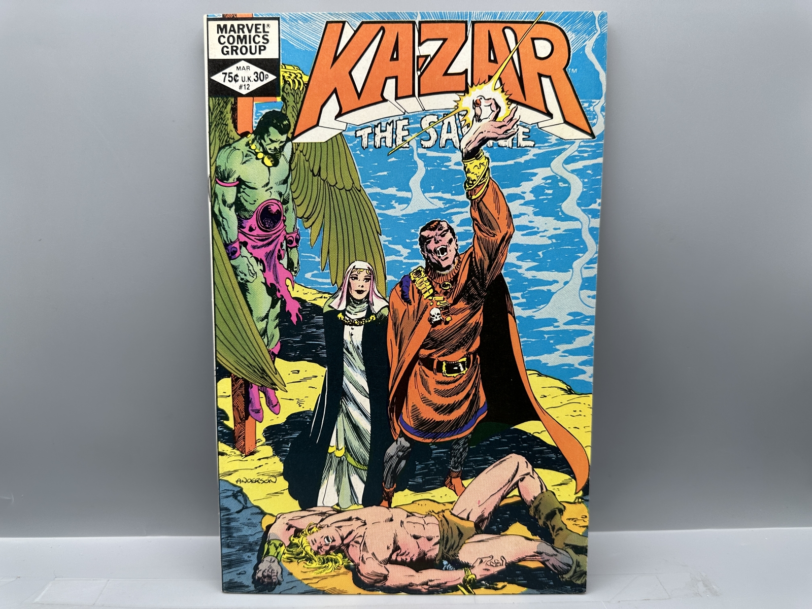 1982 Marvel Comics Ka-Zar the Savage #12 - 1st appearance of Belasco - Blank Panel Page 10 Printing Variant - Brent Anderson art