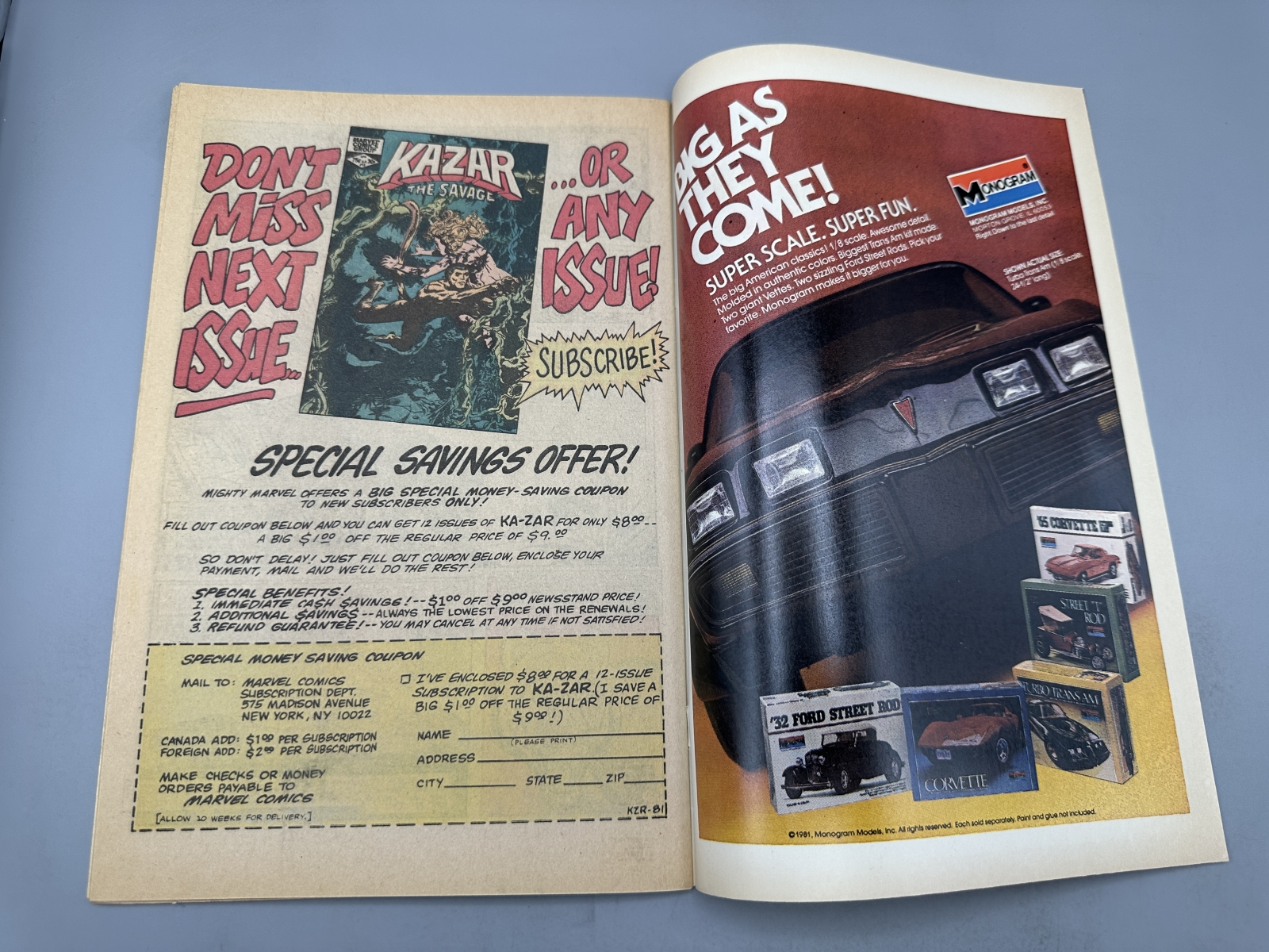 1982 Marvel Comics Ka-Zar the Savage #12 - 1st appearance of Belasco - Blank Panel Page 10 Printing Variant - Brent Anderson art