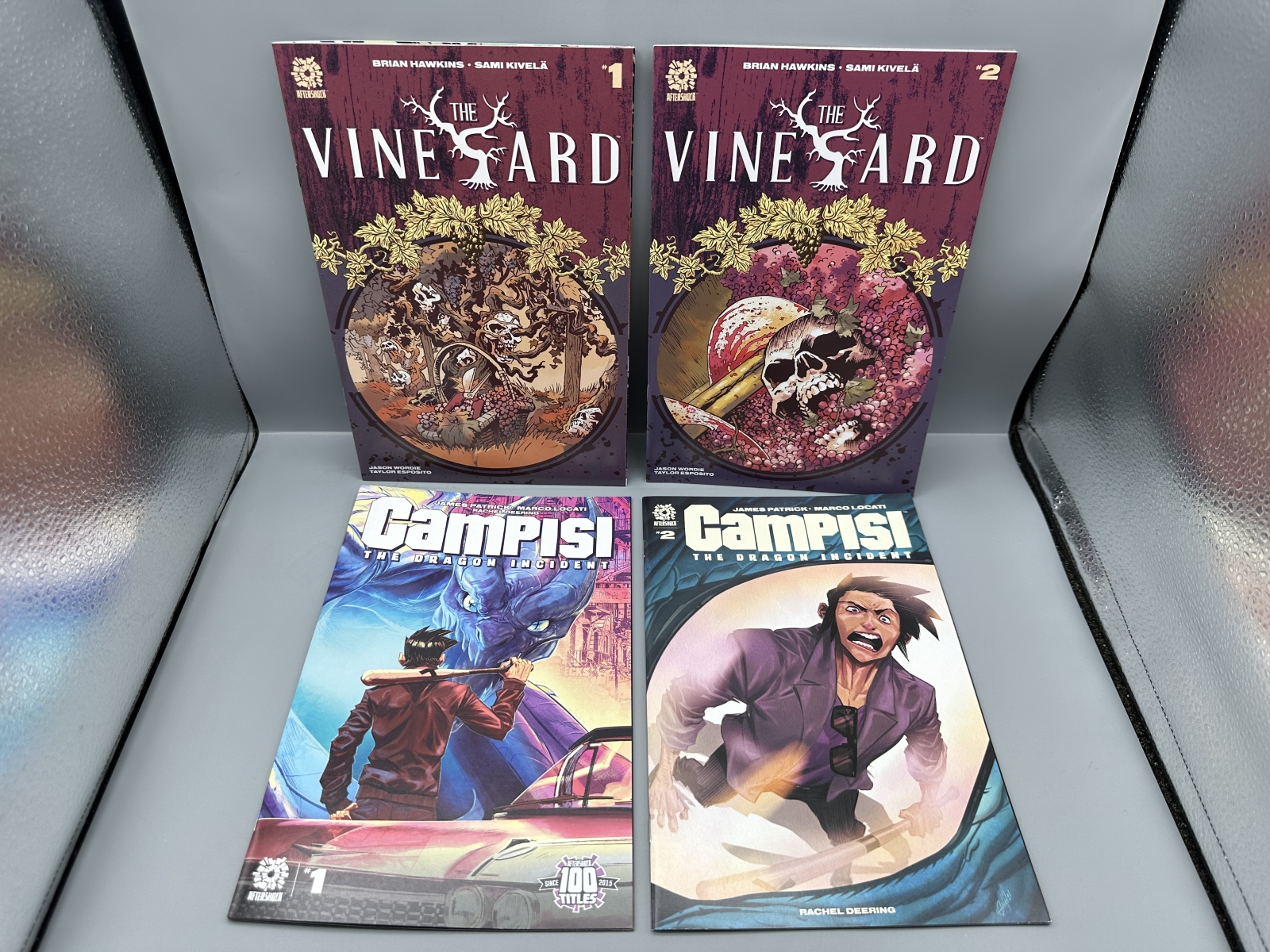 AfterShock Comics The Vineyard #1-2, Campisi: The Dragon Incident #1-2, Beyond the Breach #1 (2 covers) and Bylines in Blood #1-2 (2021-2022