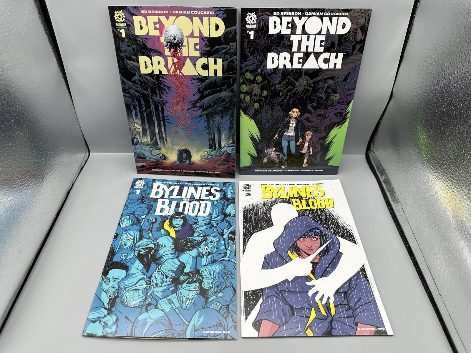 AfterShock Comics The Vineyard #1-2, Campisi: The Dragon Incident #1-2, Beyond the Breach #1 (2 covers) and Bylines in Blood #1-2 (2021-2022