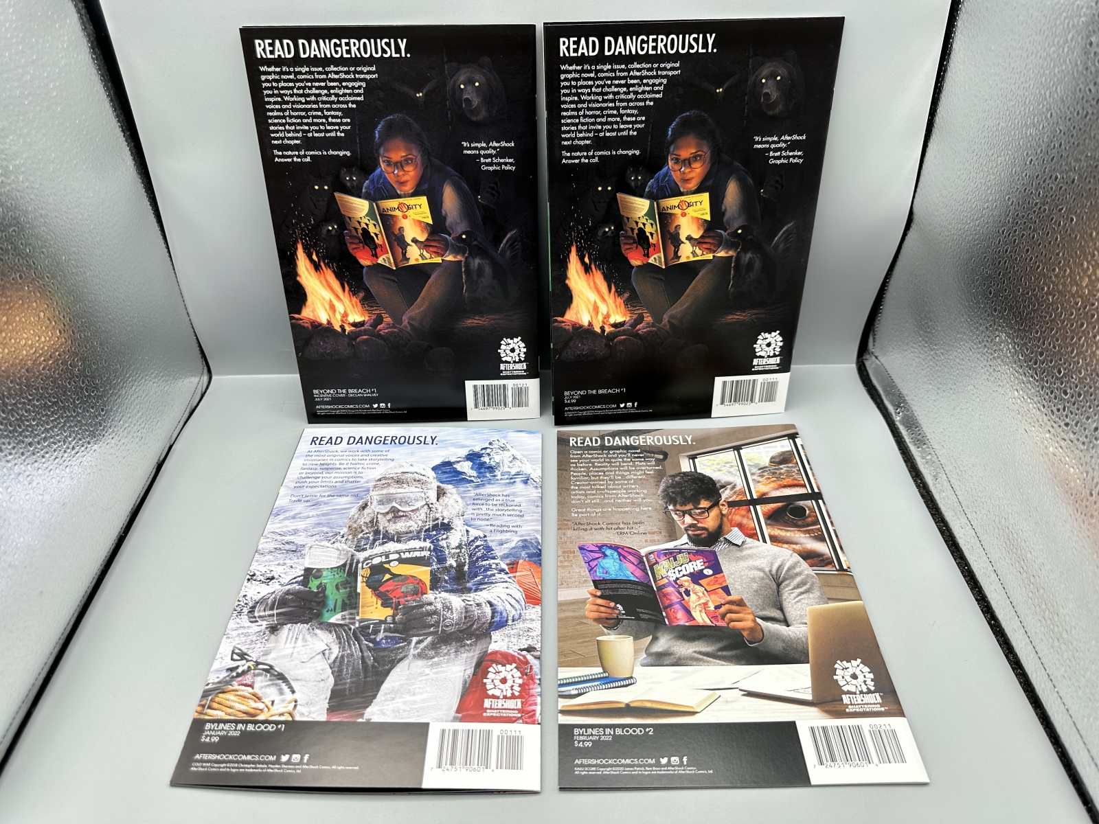 AfterShock Comics The Vineyard #1-2, Campisi: The Dragon Incident #1-2, Beyond the Breach #1 (2 covers) and Bylines in Blood #1-2 (2021-2022