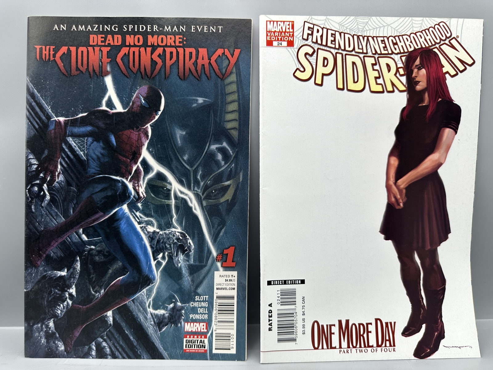 2016 Marvel Comics Spider-Man Dead No More: The Clone Conspiracy #1 & 2007 Friendly Neighborhood Spider-Man #24 - Marko Djurdjevic Variant -