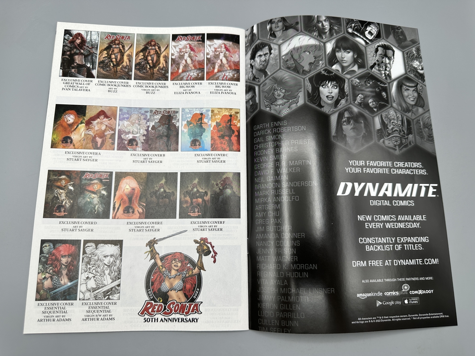 Dynamite Entertainment Red Sonja #1 (2023) - The 616 Comics Exclusive Carla Cohen Virgin Variant - 50th Anniversary issue