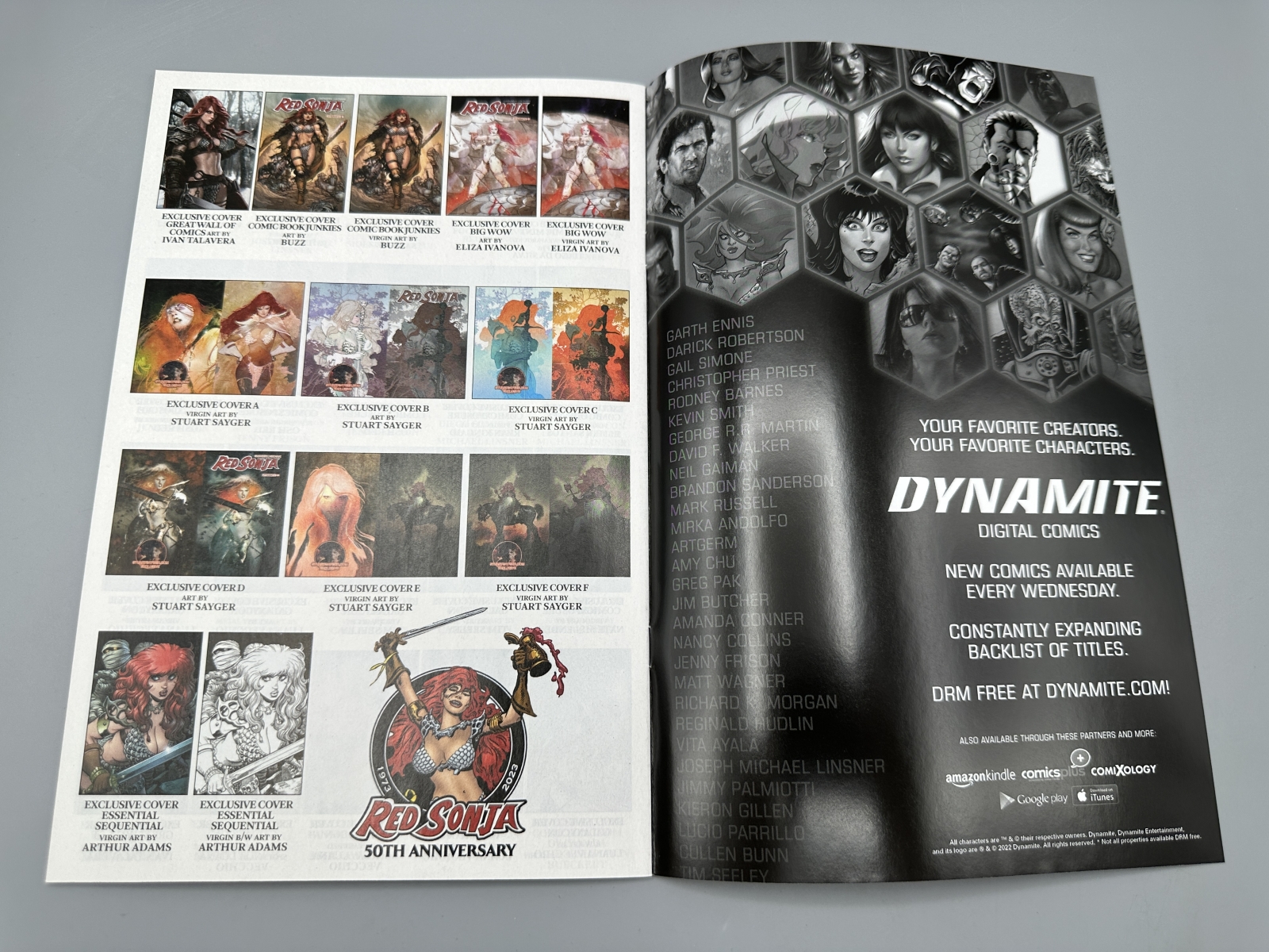 Dynamite Entertainment Red Sonja #1 (2023) - 50th Anniversary - Carla Cohen Exclusive Metal Variant - Metal cover