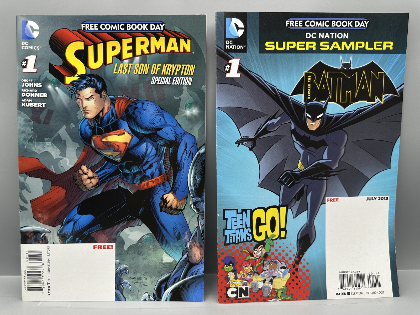 (4) DC Comics Books - Including Superman: Last Son of Krypton Special Edition #1 (2013), DC Nation Super Sampler #1 (2013), Batman: Bullock'