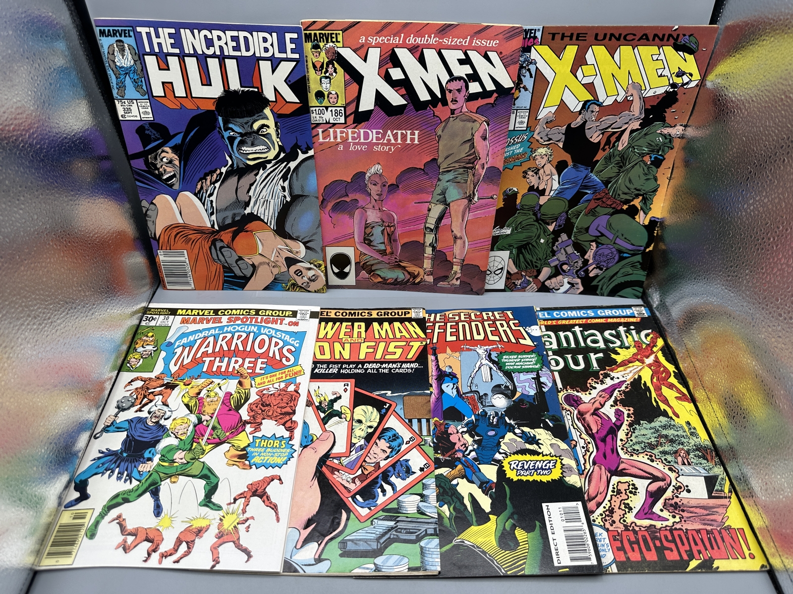 (7) Marvel Comic Books - Includes The Incredible Hulk #335 (1987), X-Men #186 (1984), and The Uncanny X-Men #259 (1990)