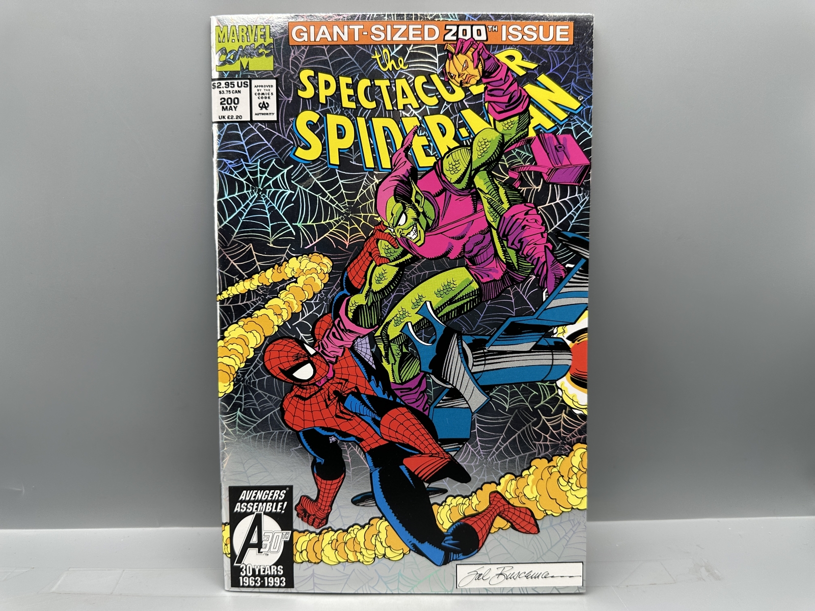 1993 Marvel Comics The Spectacular Spider-Man #200 - Giant-Sized Anniversary Issue - Death of Harry Osborn (Green Goblin) - Silver Foil Vari