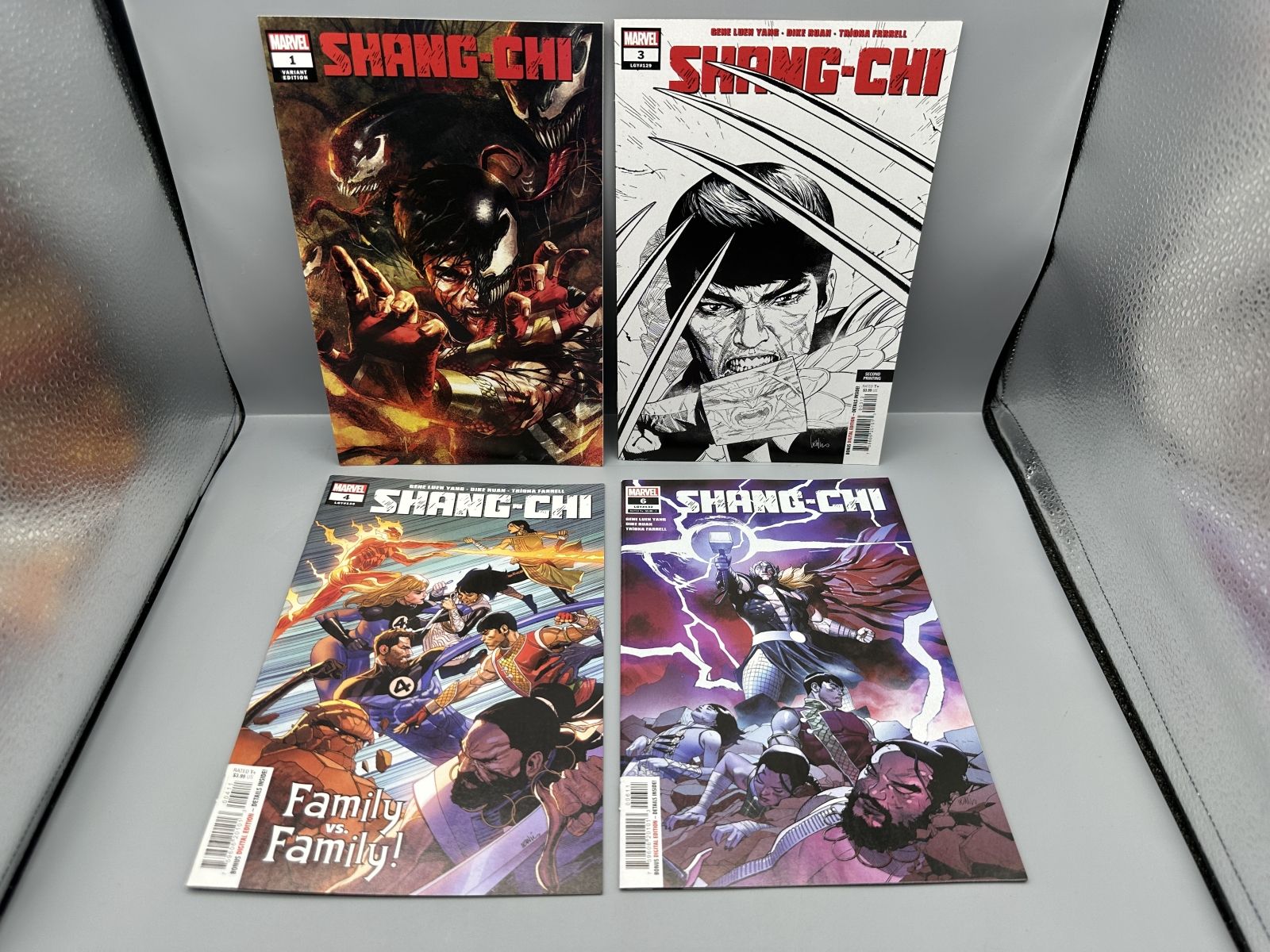 Marvel Comics Shang-Chi #1, 3, 4 & 6 (2021-2022) - Includes Store Exclusive Venomized Variant and Wolverine Sketch Variant