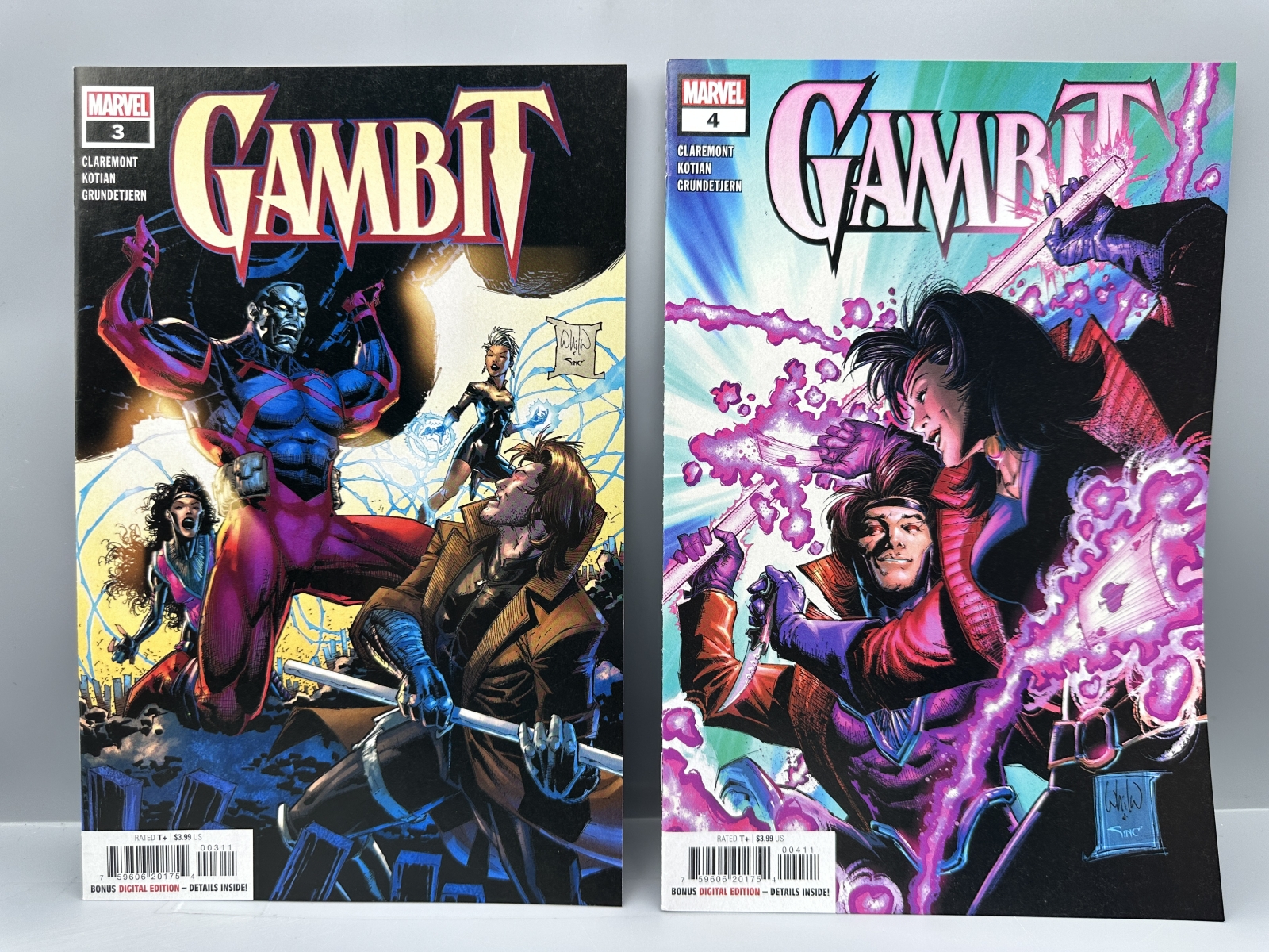 Marvel Comics Gambit #1, 1, 3 & 4 (2022) - Includes Second Printing Variant - Chris Claremont return to character