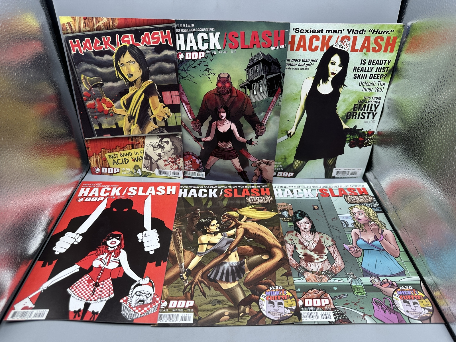 (6) Devil's Due Publishing Hack/Slash: The Series #4, #5, #12 (2007-2008) - Variant covers - Tim Seeley art - Bump crossover