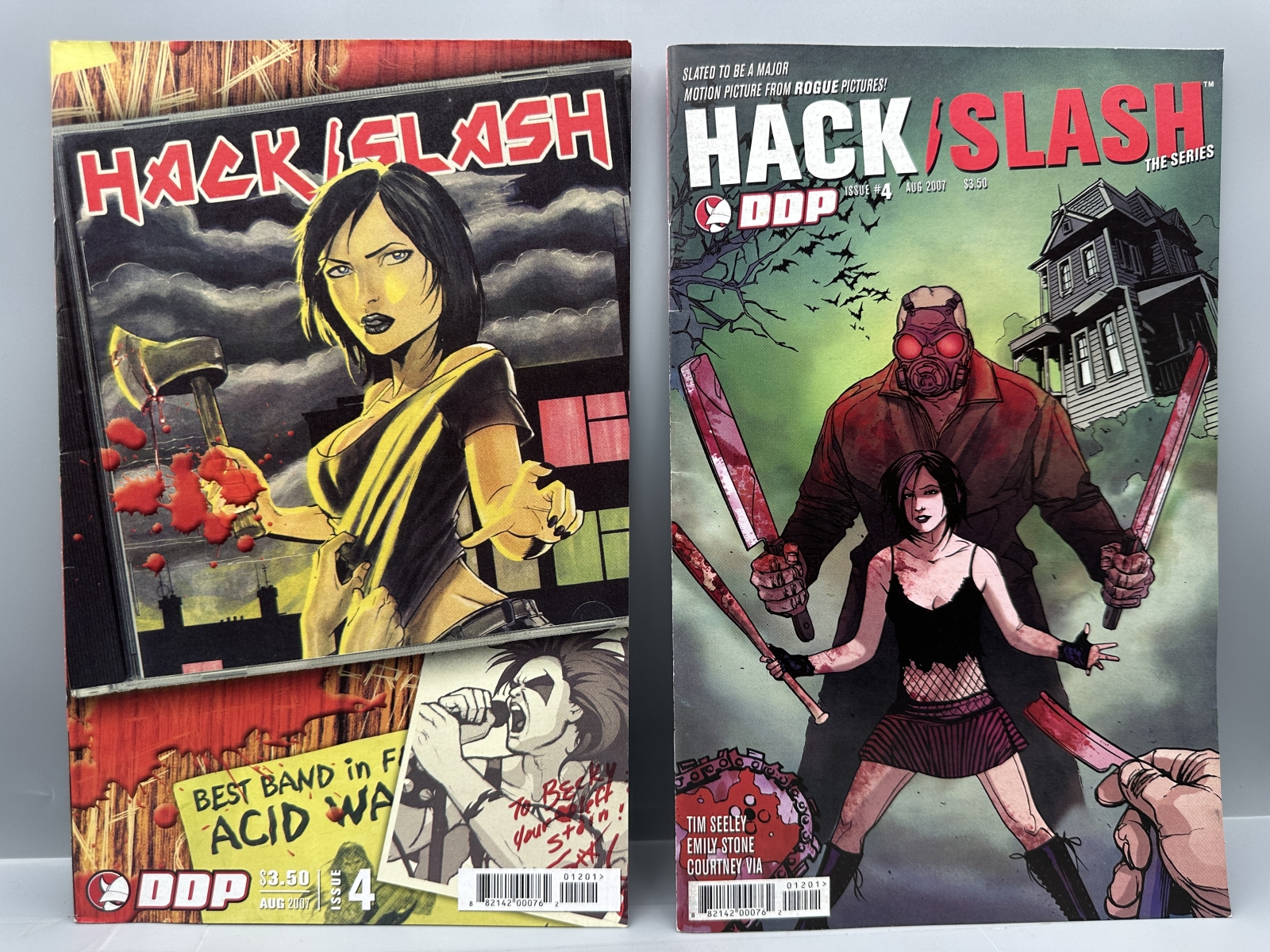 (6) Devil's Due Publishing Hack/Slash: The Series #4, #5, #12 (2007-2008) - Variant covers - Tim Seeley art - Bump crossover