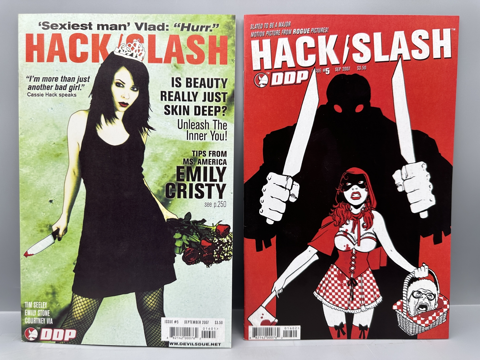 (6) Devil's Due Publishing Hack/Slash: The Series #4, #5, #12 (2007-2008) - Variant covers - Tim Seeley art - Bump crossover