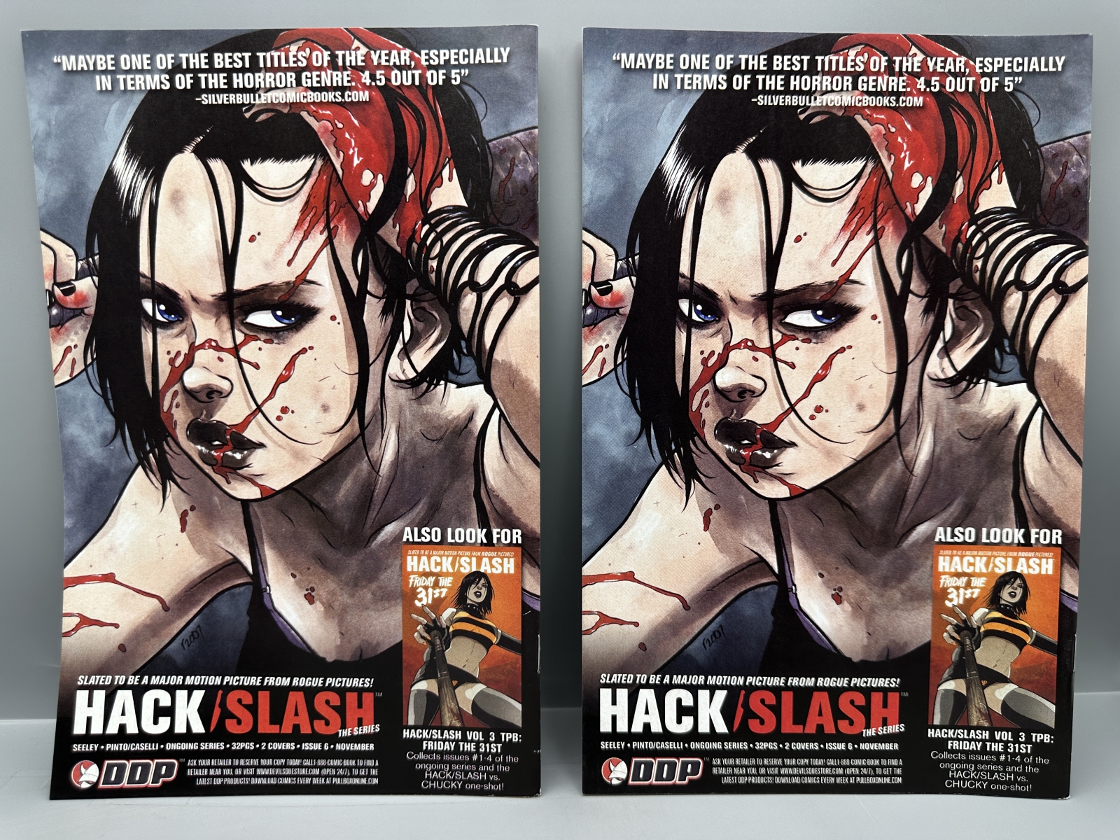 (6) Devil's Due Publishing Hack/Slash: The Series #4, #5, #12 (2007-2008) - Variant covers - Tim Seeley art - Bump crossover