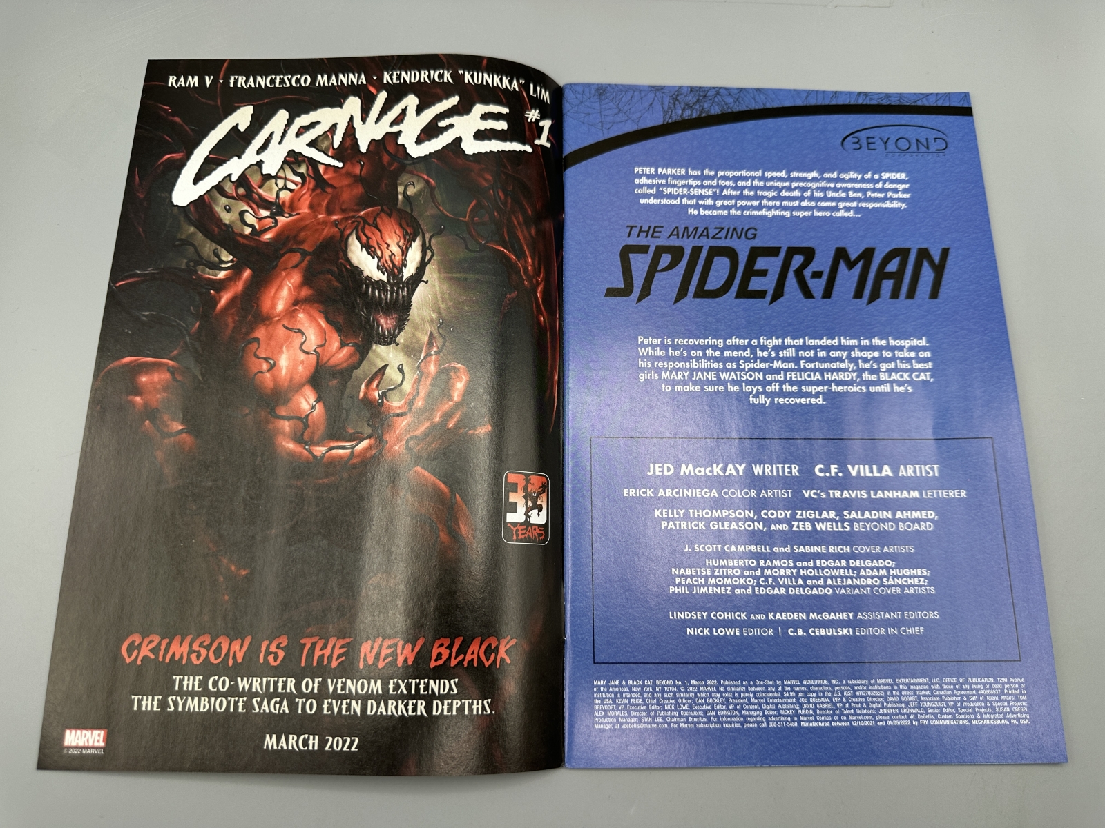 Marvel Comics Mary Jane & Black Cat: Beyond #1 (2022) - Zitro variant cover - first issue of title