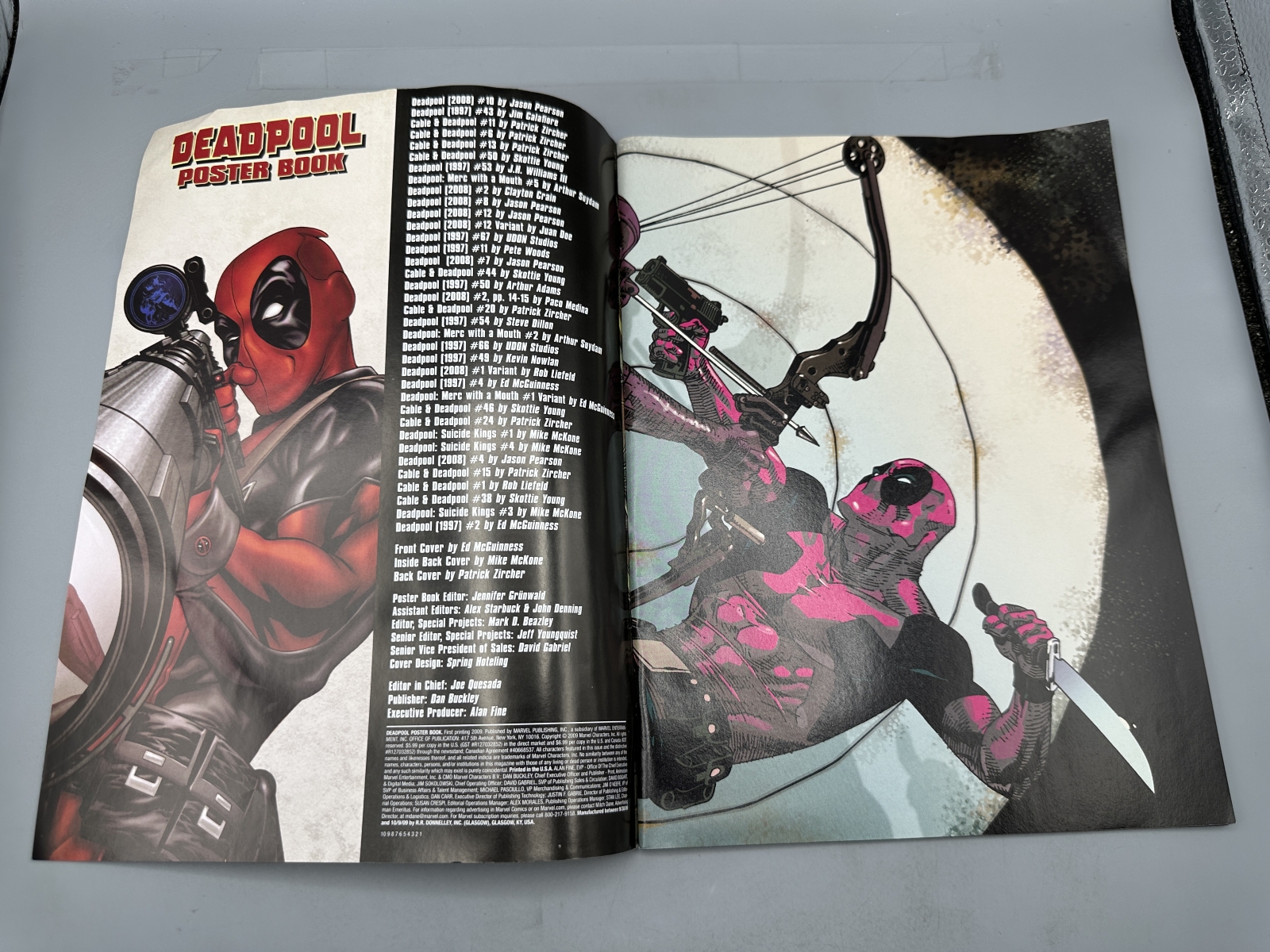 2009 Marvel Comics Deadpool Poster Book #1 - 1st Printing - Art by Ed McGuinness and Rob Liefeld