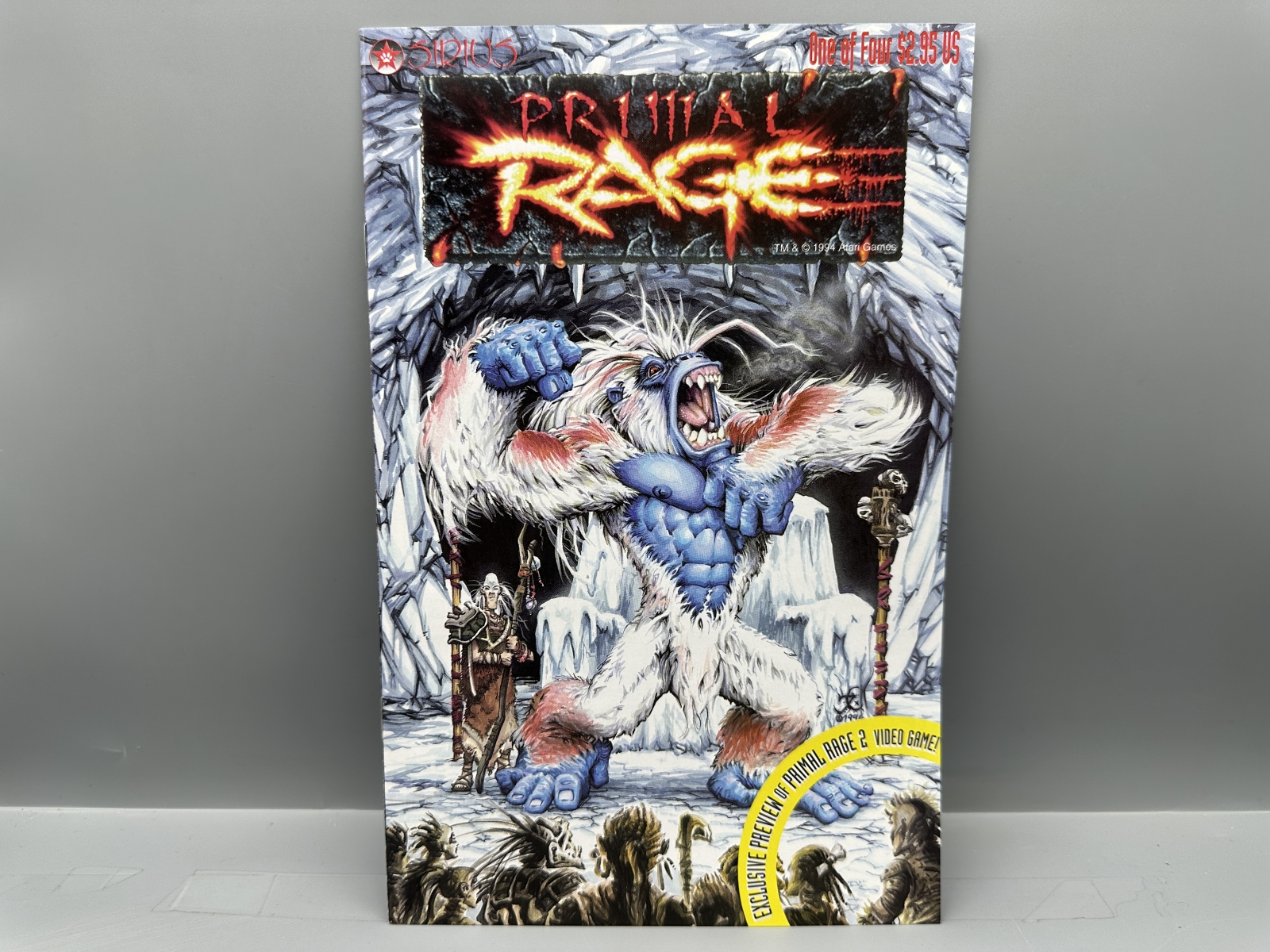 Sirius Entertainment Primal Rage #1 (1994) - Atari Video Game Tie-in - Dark One cover - Primal Rage 2 Preview