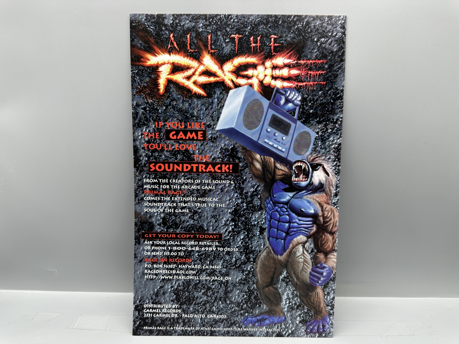 Sirius Entertainment Primal Rage #1 (1994) - Atari Video Game Tie-in - Dark One cover - Primal Rage 2 Preview